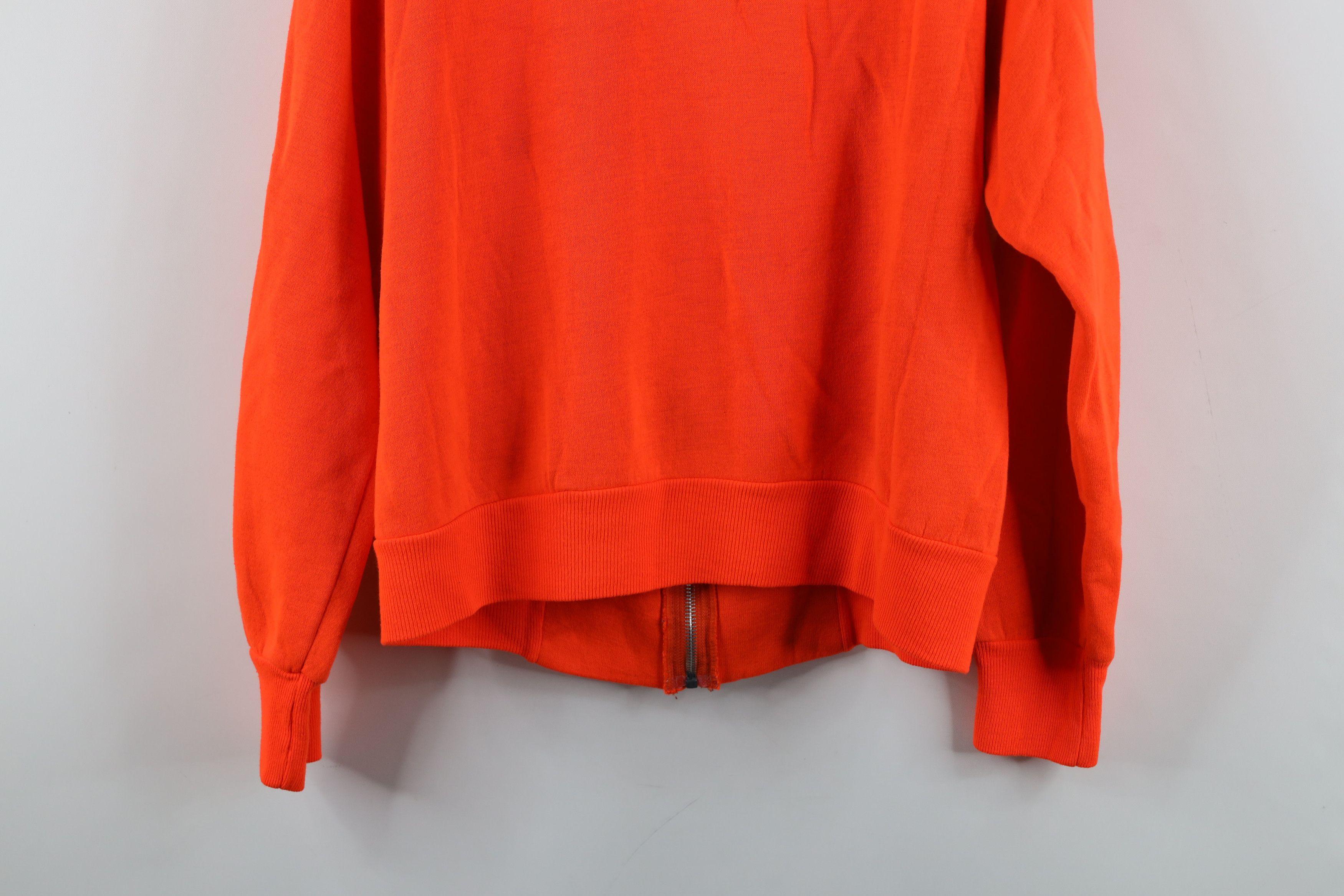 Vintage Vintage 70s 80s Streetwear Lined Zip Hoodie Blaze Orange USA Size US M / EU 48-50 / 2 - 17 Thumbnail