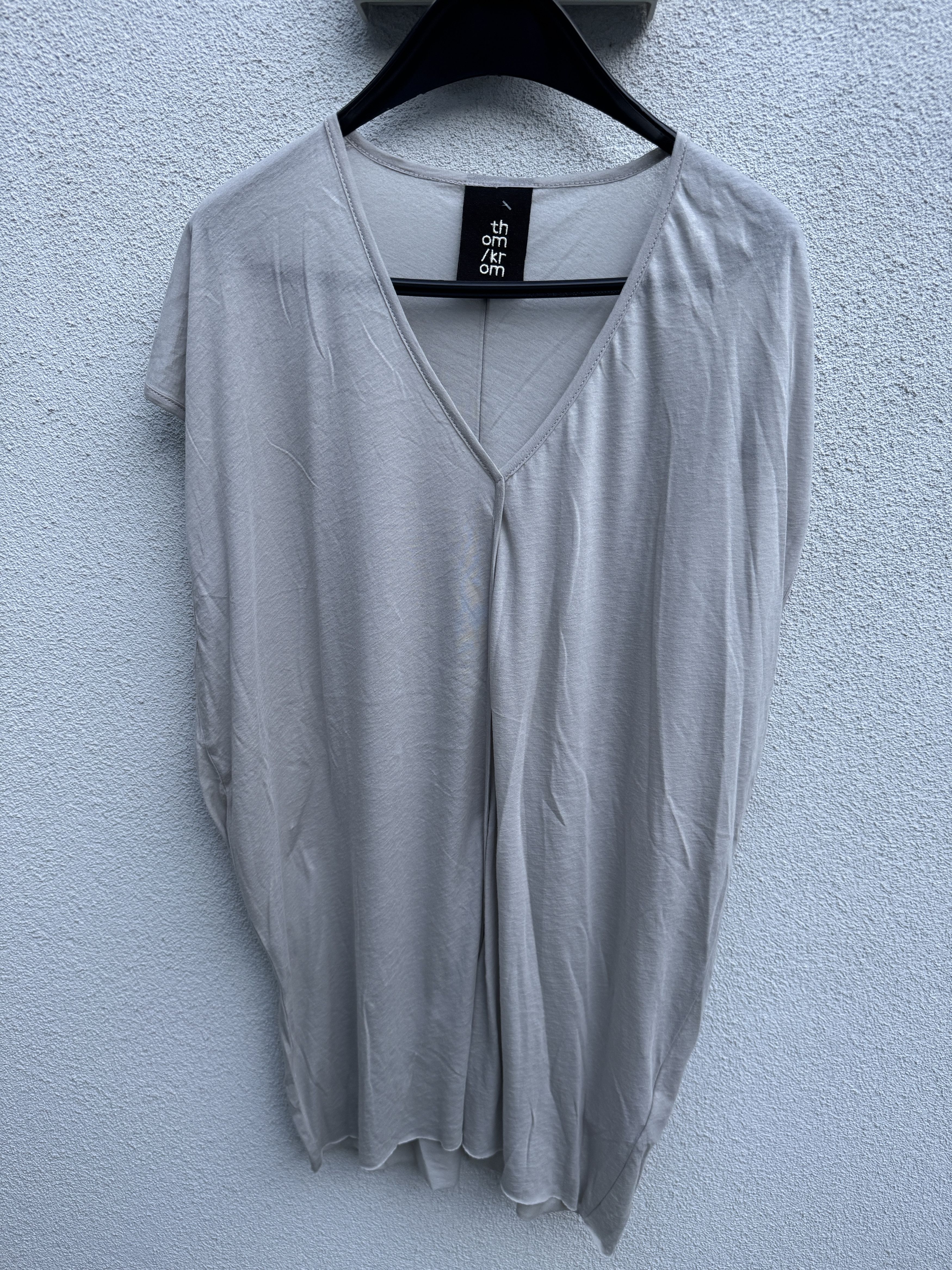 Thom Krom Thom Krom Grey Ultra Light Cotton Quality Long Tank Top L Size L / US 10 / IT 46 - 1 Thumbnail