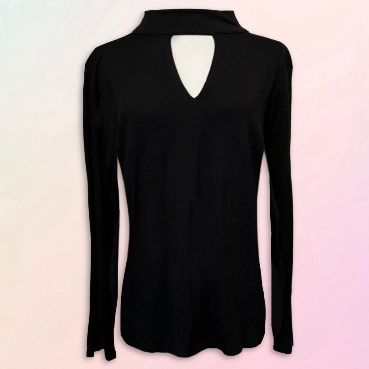 Vintage Retro, Premise Studio, Keyhole Chest, Mock Neck, Long Sleeve Size XL / US 12-14 / IT 48-50 - 1 Thumbnail