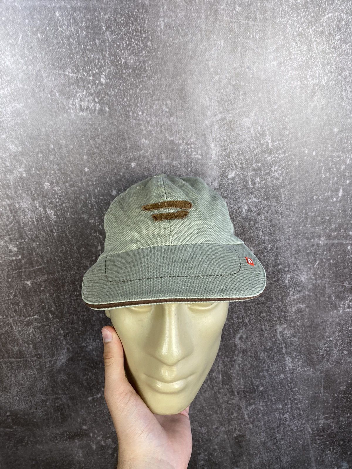 Diesel × Vintage Vintage Y2K Faded Distressed Diesel Denim Cap Hat Big Logo Size ONE SIZE - 1 Thumbnail