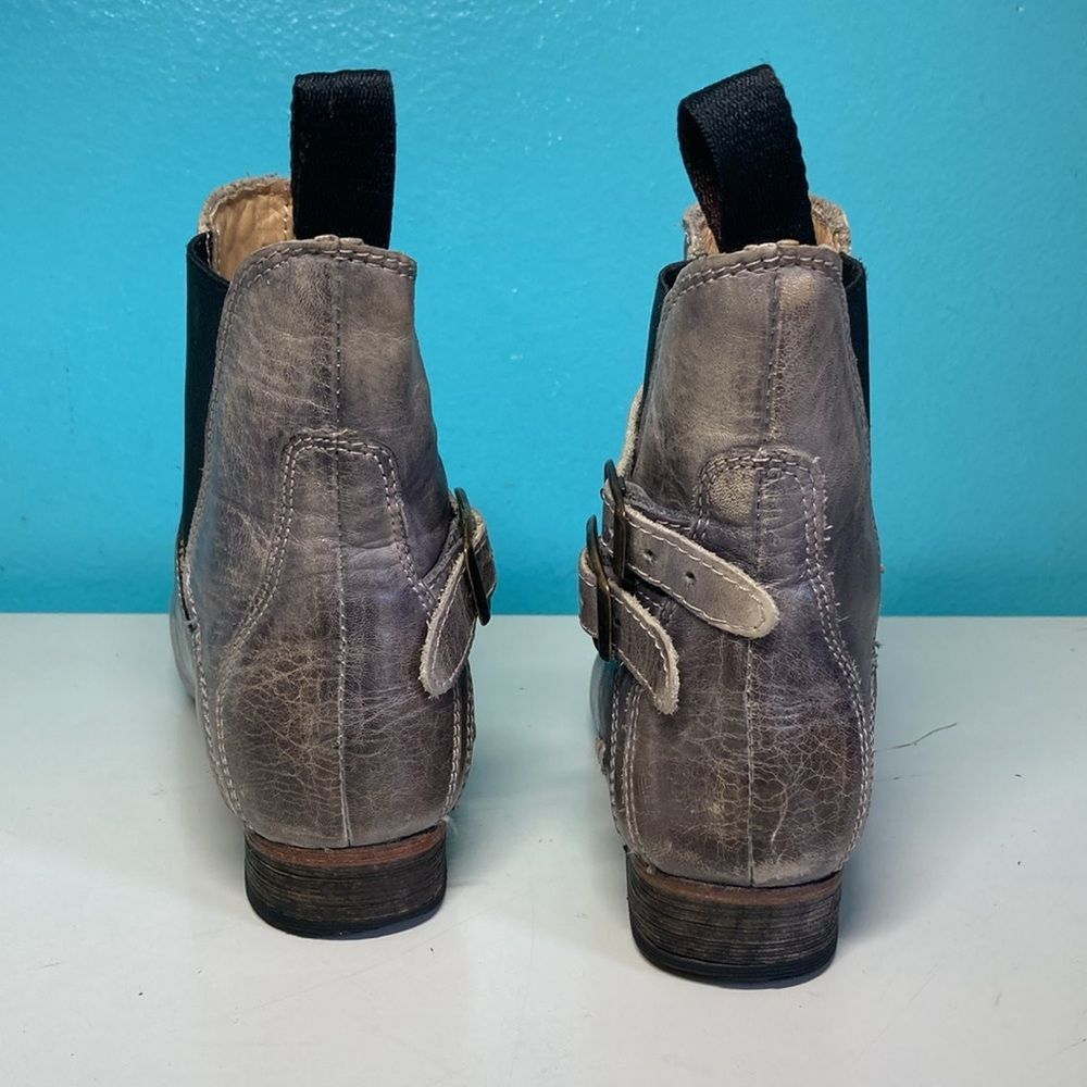 Bed Stu Bed-Stu Ravine Genuine Unique Imperfect Size 8 Gray Leather Booties Bench Made Size US 8 / IT 38 - 2 Thumbnail