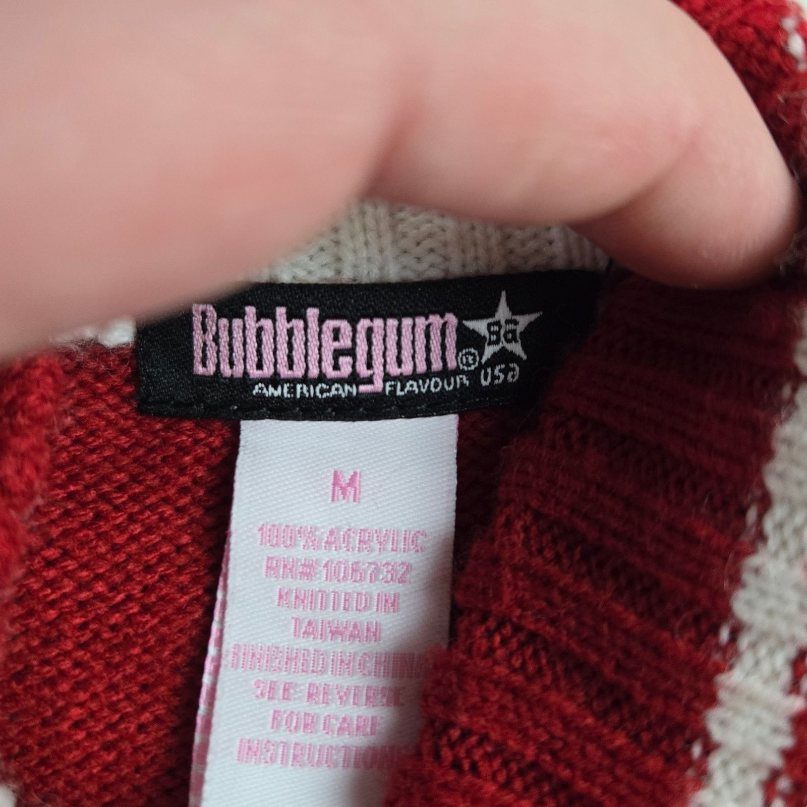 Vintage 90s Y2K Red Striped Full Zip Mock Neck Sweater Size M Size M / US 6-8 / IT 42-44 - 6 Thumbnail