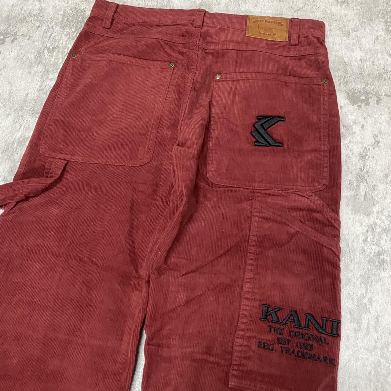 Karl Kani Burgundy Kani pants Baggy rap hip hop vintage y2k 2000s Size US 30 / EU 46 - 1 Thumbnail