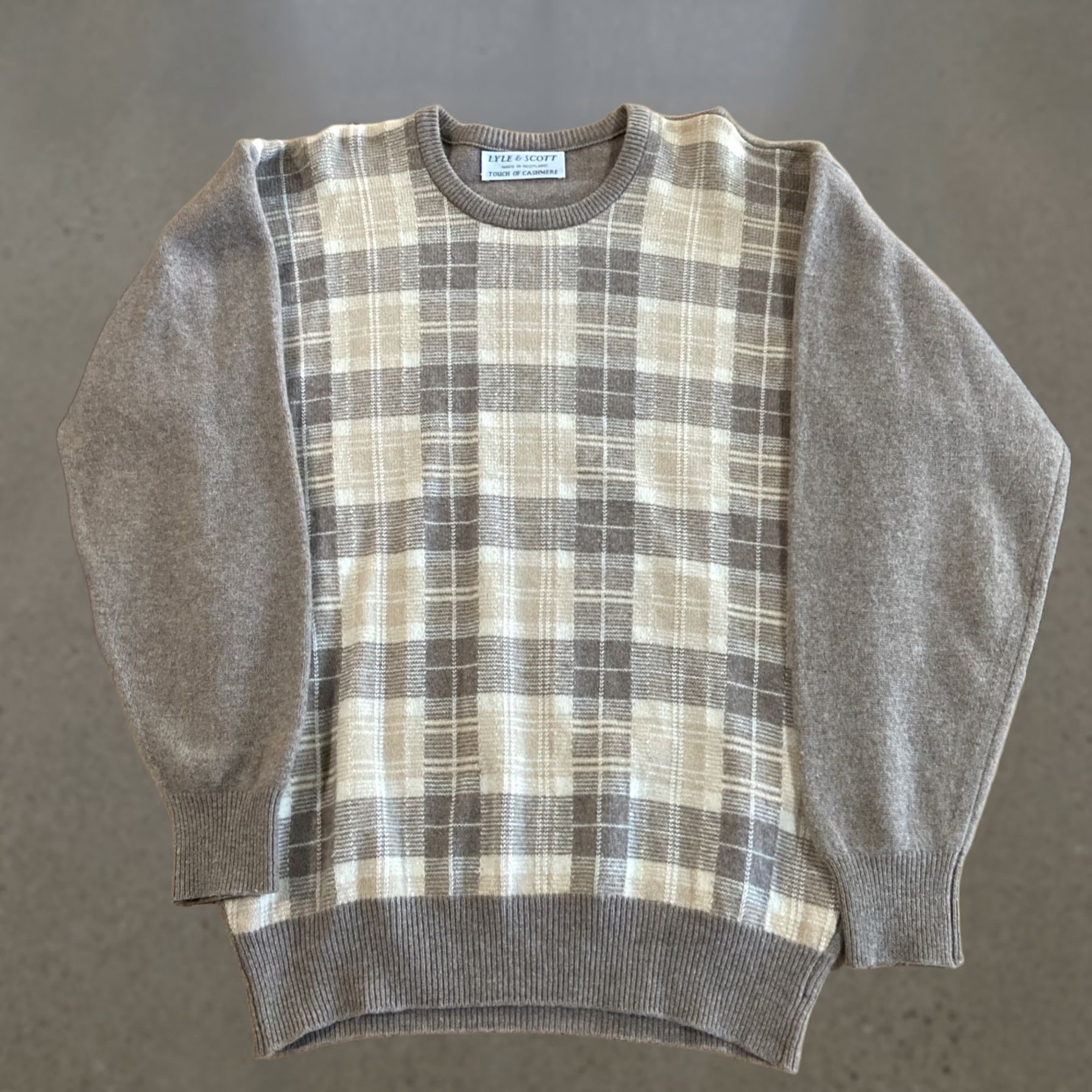 Lyle & Scott Lyle & Scott Wool Cashmere Blend Sweater Medium Brown geometric Crewneck Size US M / EU 48-50 / 2 - 1 Thumbnail