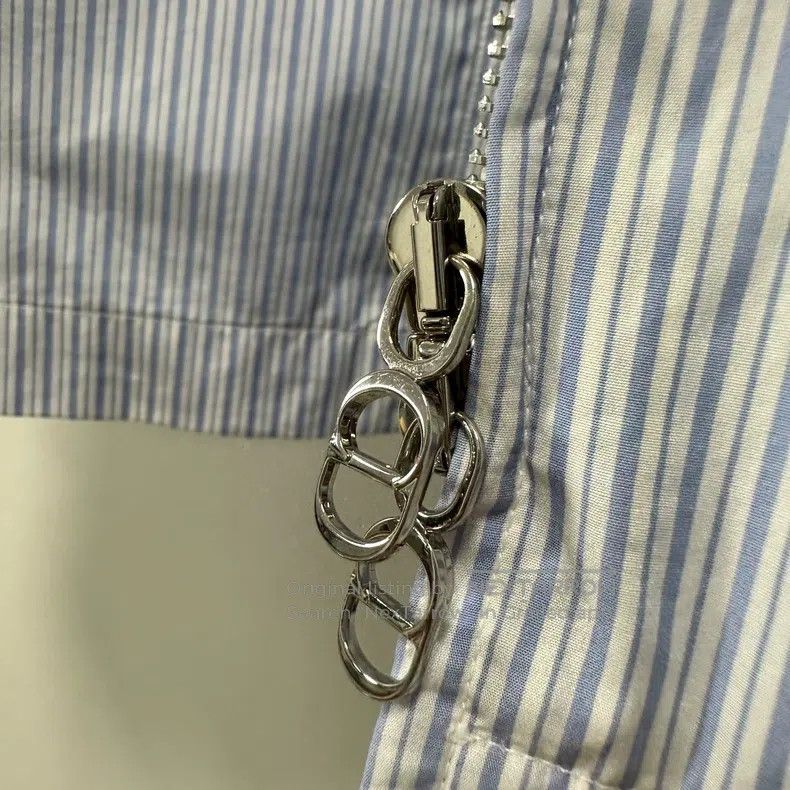 Dior Dior Chest Embroidered Small Logo Letter Blue Zipper Strip Size US M / EU 48-50 / 2 - 4 Thumbnail