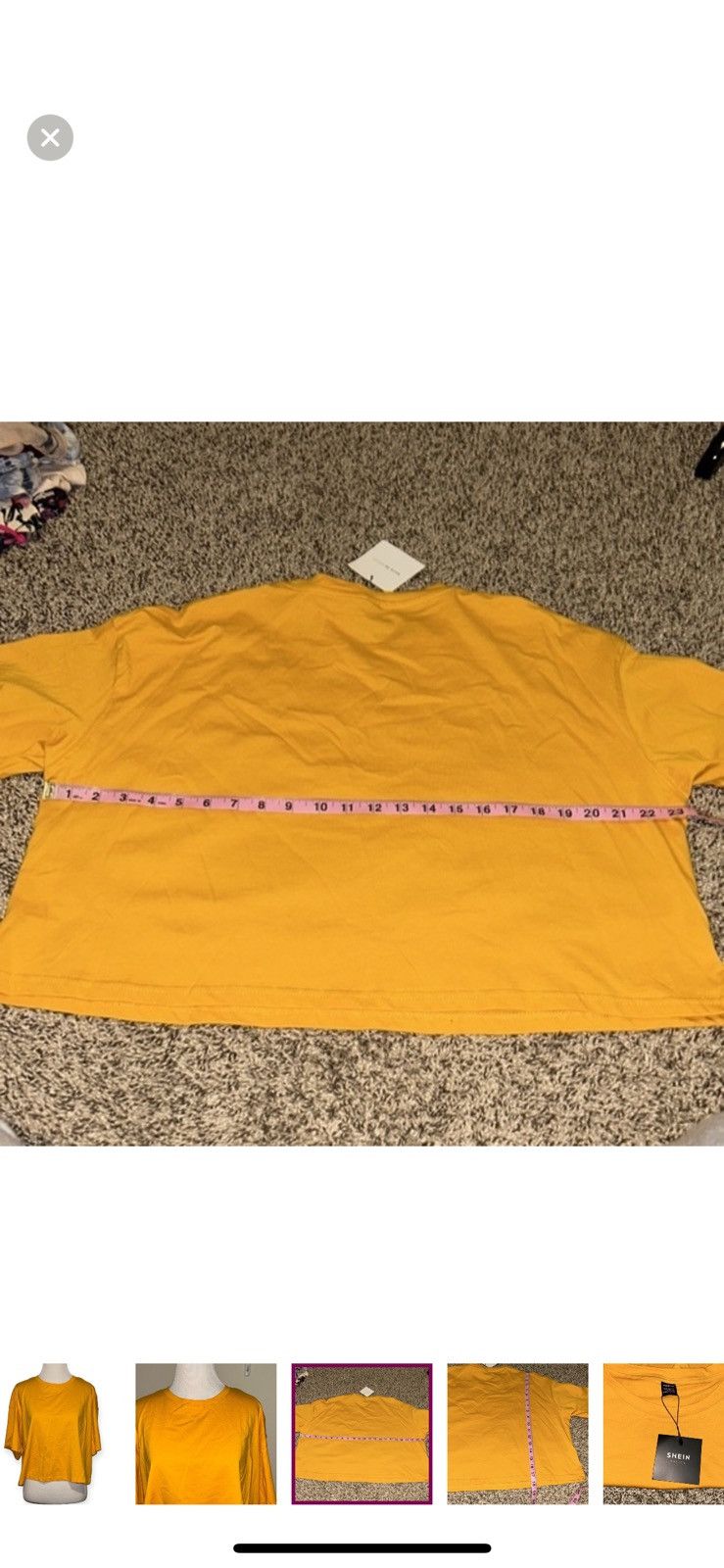 Shein Shein large yellow cropped top Size L / US 10 / IT 46 - 3 Thumbnail