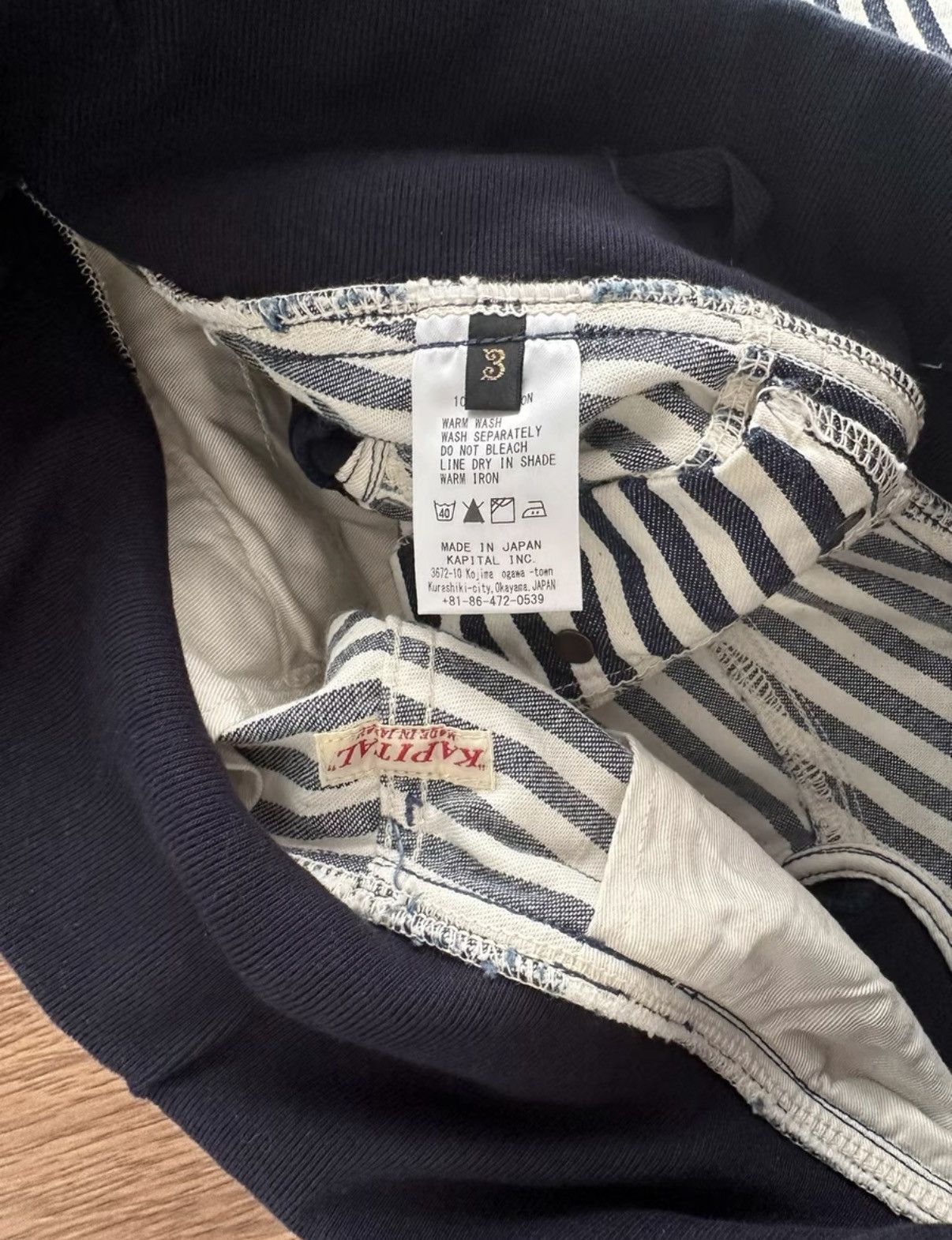 Kapital KAPITAL STRIPE PANTS Washed Cotton Striped Casual Pants Size US 34 / EU 50 - 3 Thumbnail
