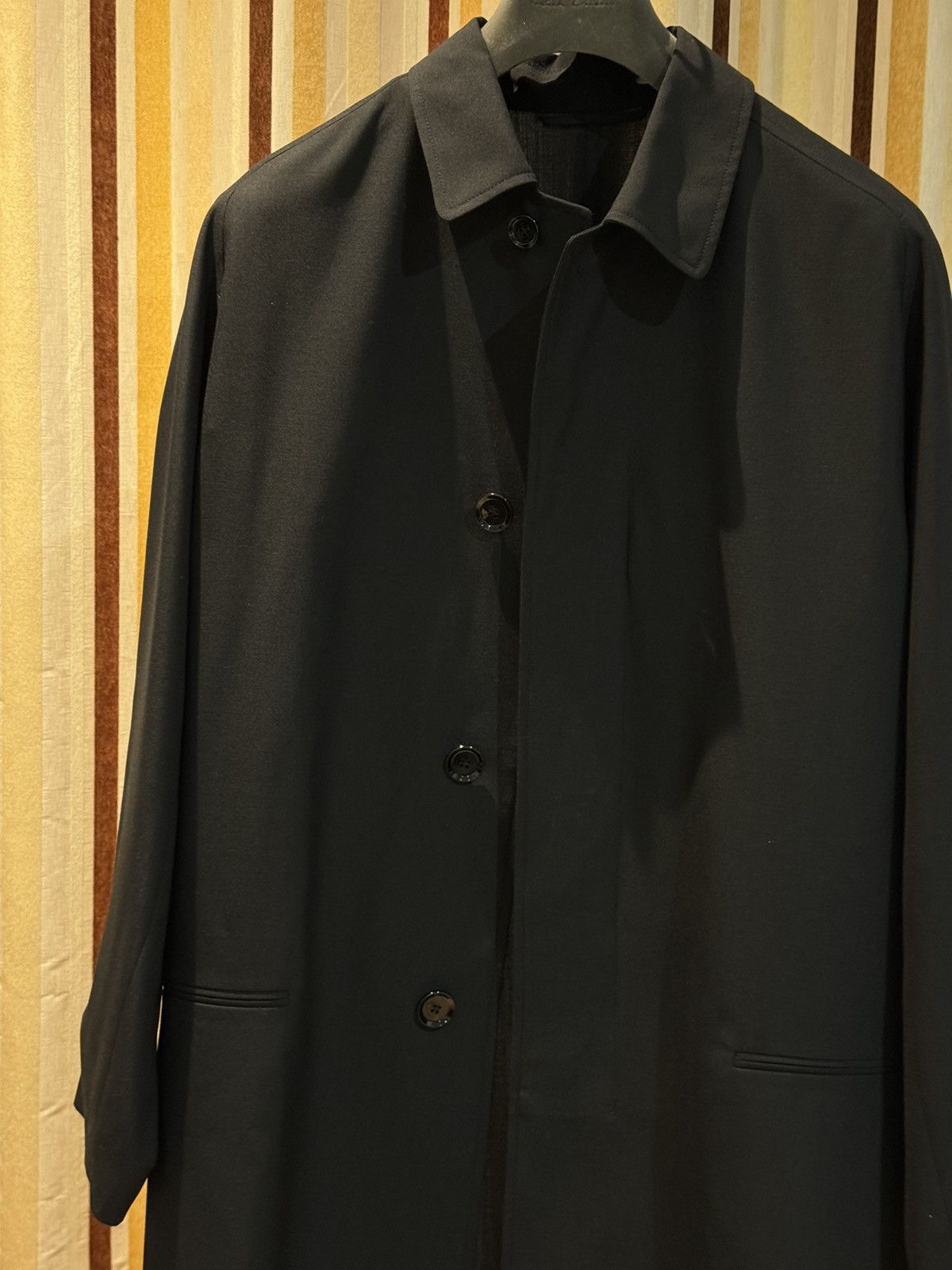 Lemaire Lemaire Men’s Black Wool Raglan Light Coat Trench Coat 50 Size US M / EU 48-50 / 2 - 4 Thumbnail