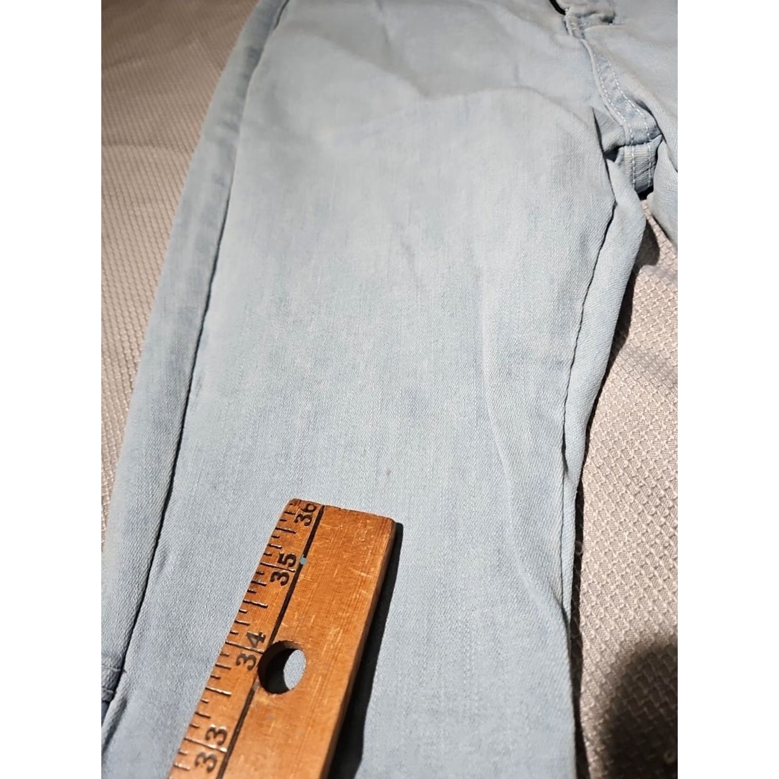 Vintage Maij Wsry Jeans Womens Sz 30 Medium Blue Flared Distred Stretch 5-Pocket Denim 90s Style Mens Womens Girls? Size 32" / US 10 / IT 46 - 4 Thumbnail