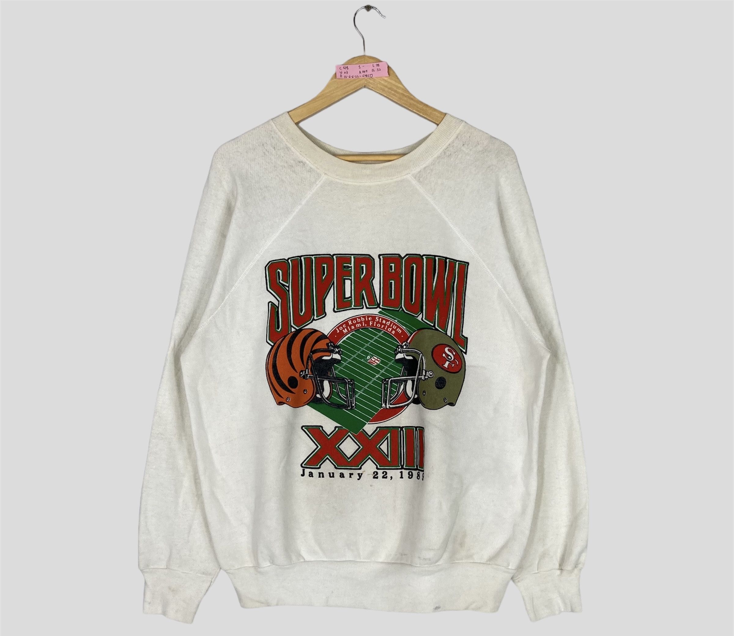 NFL Vintage 1989 SUPER BOWL NFL Crewneck Sweatshirt Big Logo Size US XL / EU 56 / 4 - 1 Thumbnail