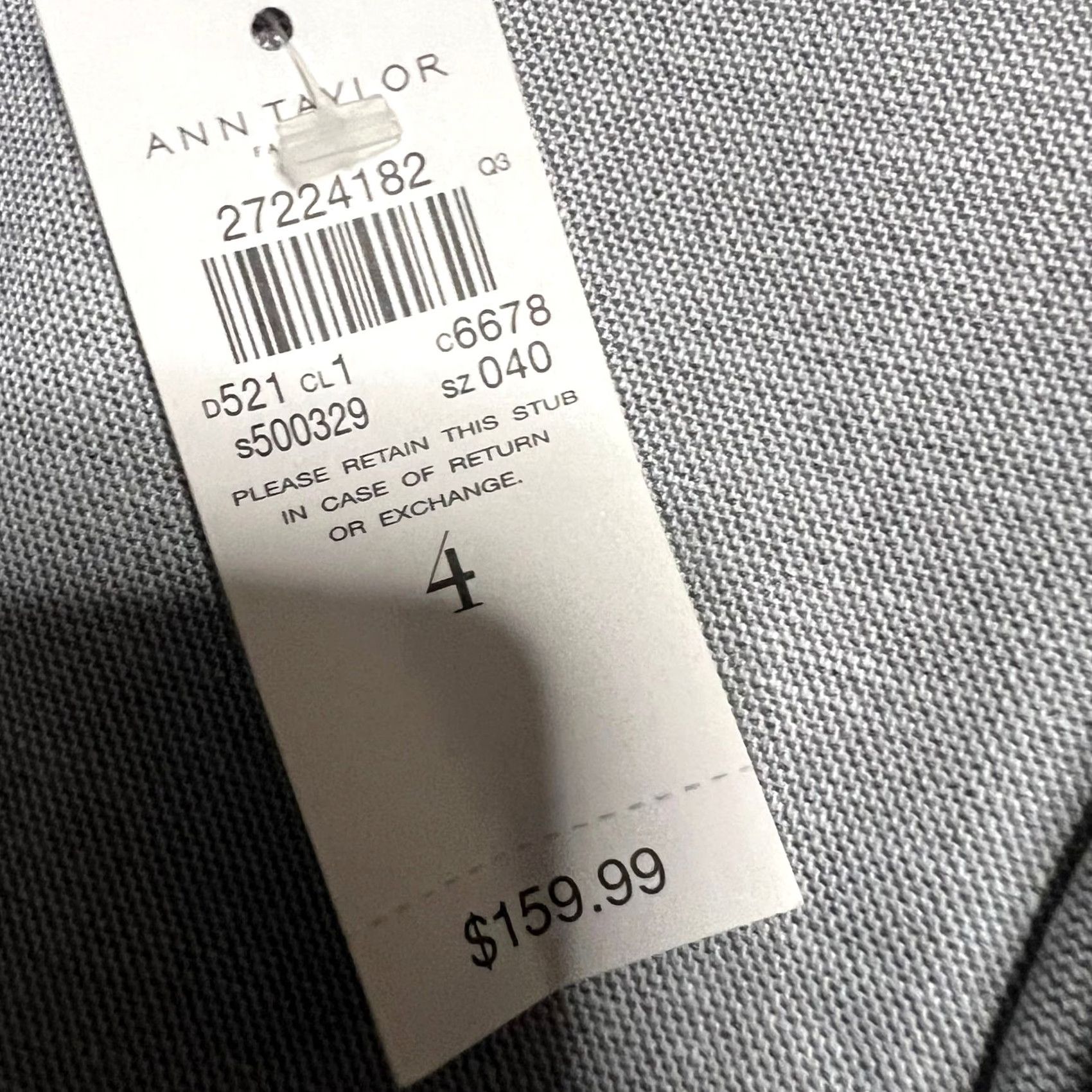 Ann Taylor Ann Taylor Blazer Jacket Womens 4 Crosshatch Collarless Peplum Grey Coat/Blazer Grade: Factory, Marks on sleeve Size S / US 4 / IT 40 - 7 Thumbnail