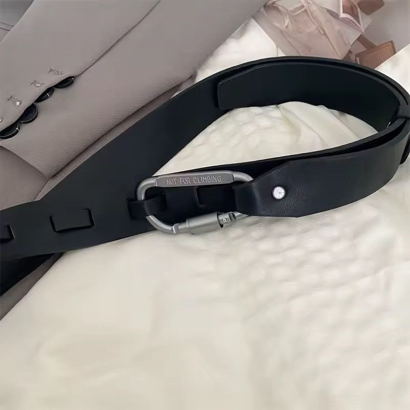 Other Carabiner Streetwear PU Leather Casual Belt Size ONE SIZE - 3 Thumbnail