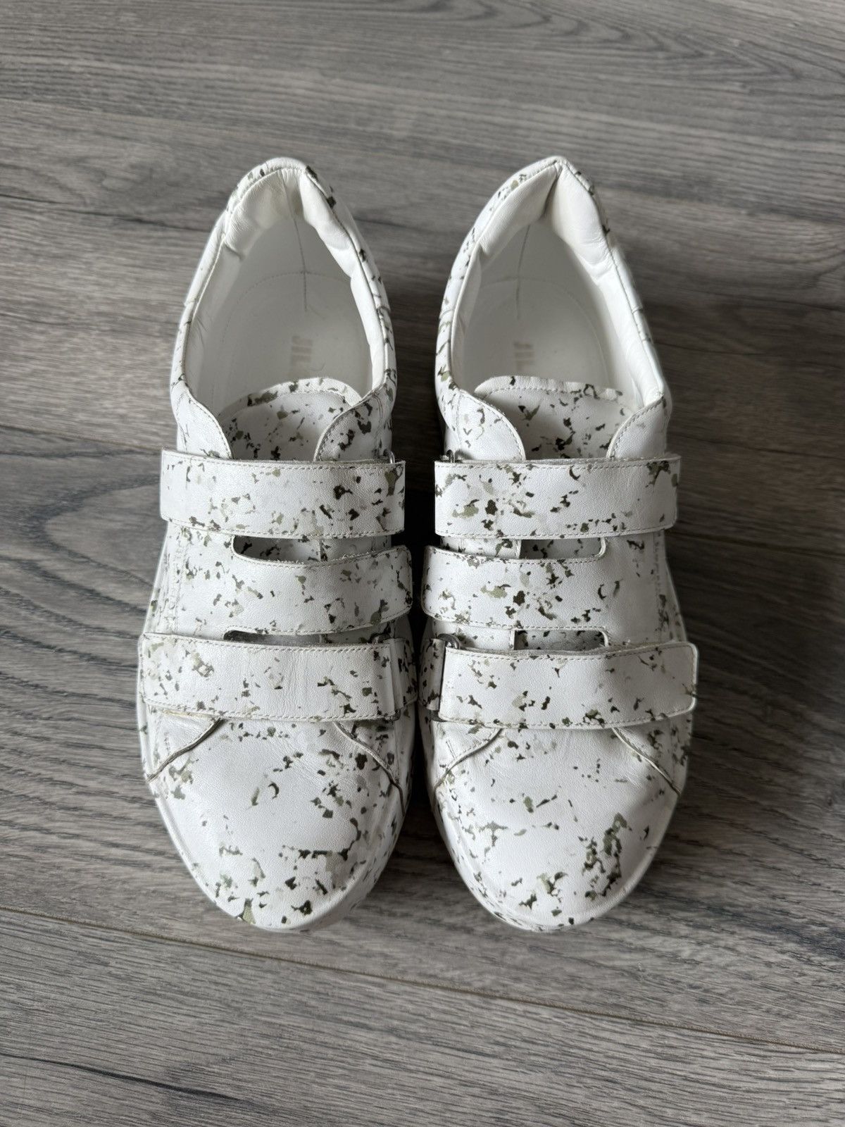 Jil Sander Jil Sander White Speckled Velcro Sneakers – Size 40 Size US 7 / EU 40 - 3 Thumbnail