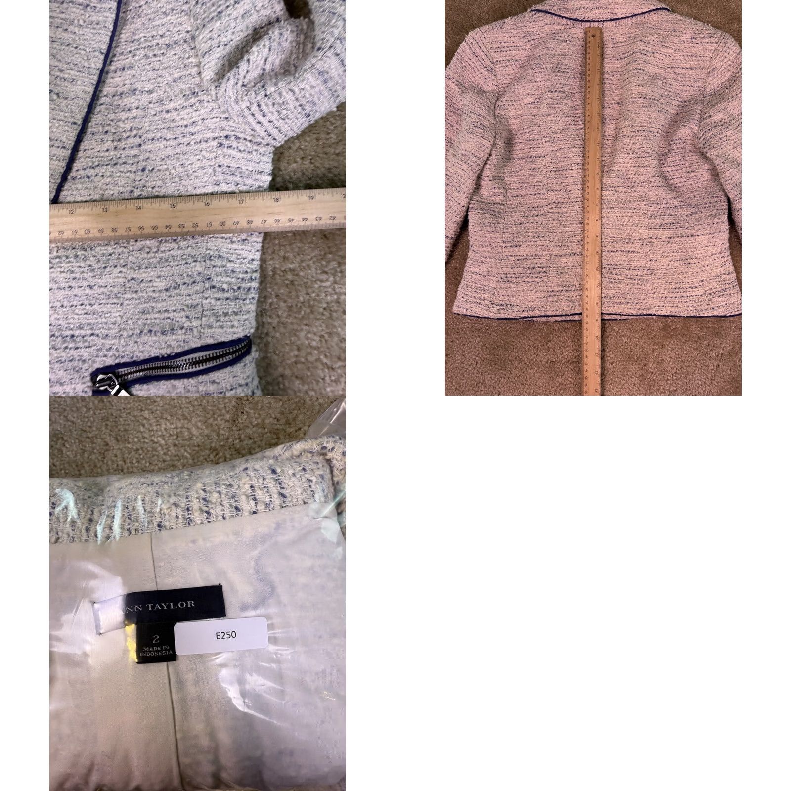 Ann Taylor Ann Taylor Women's White Linen Blend Blazer Size 2 Size XS / US 0-2 / IT 36-38 - 8 Thumbnail