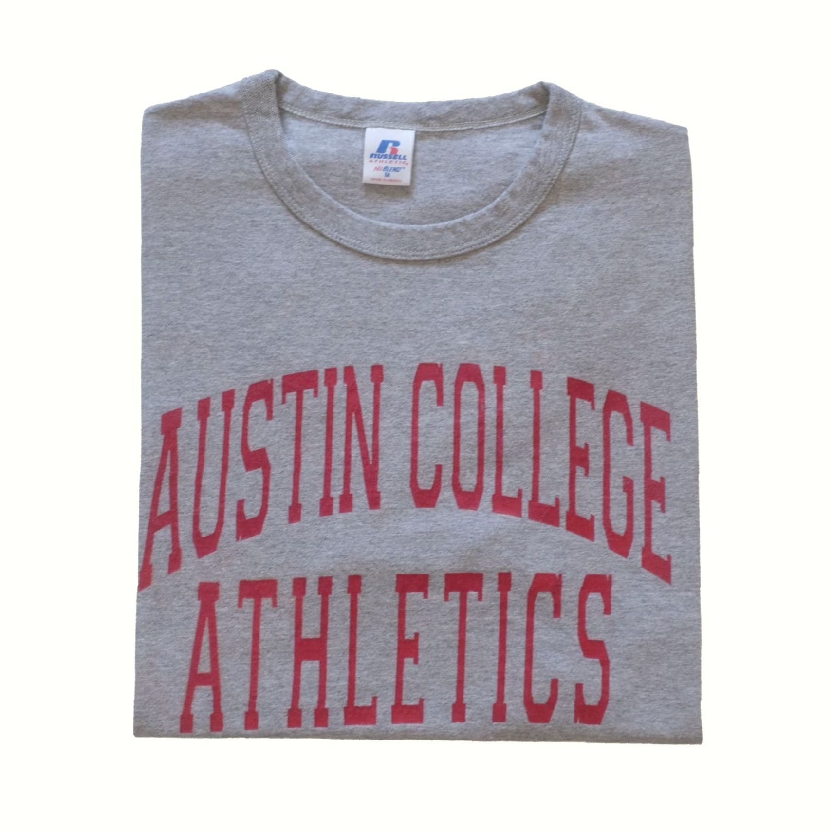 Russell Athletic VINTAGE Russell Athletic T-Shirt Mens M Austin College Athletics Retro Graphic Gray 2000s Size US M / EU 48-50 / 2 - 2 Thumbnail
