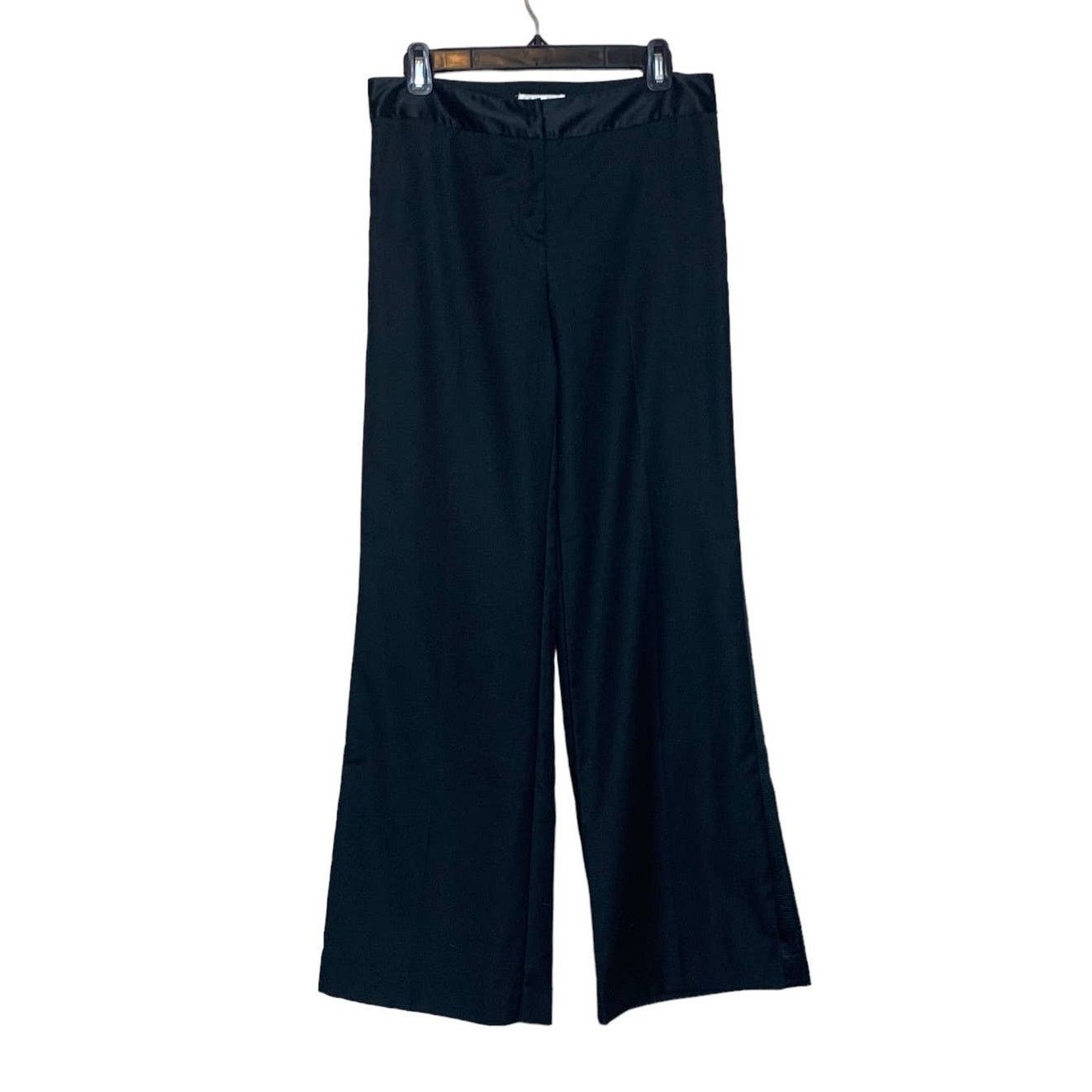 Isaac Mizrahi Isaac Mizrahi black wide leg dress tuxedo dress pants size 4 Size 27" / US 4 / IT 40 - 5 Thumbnail
