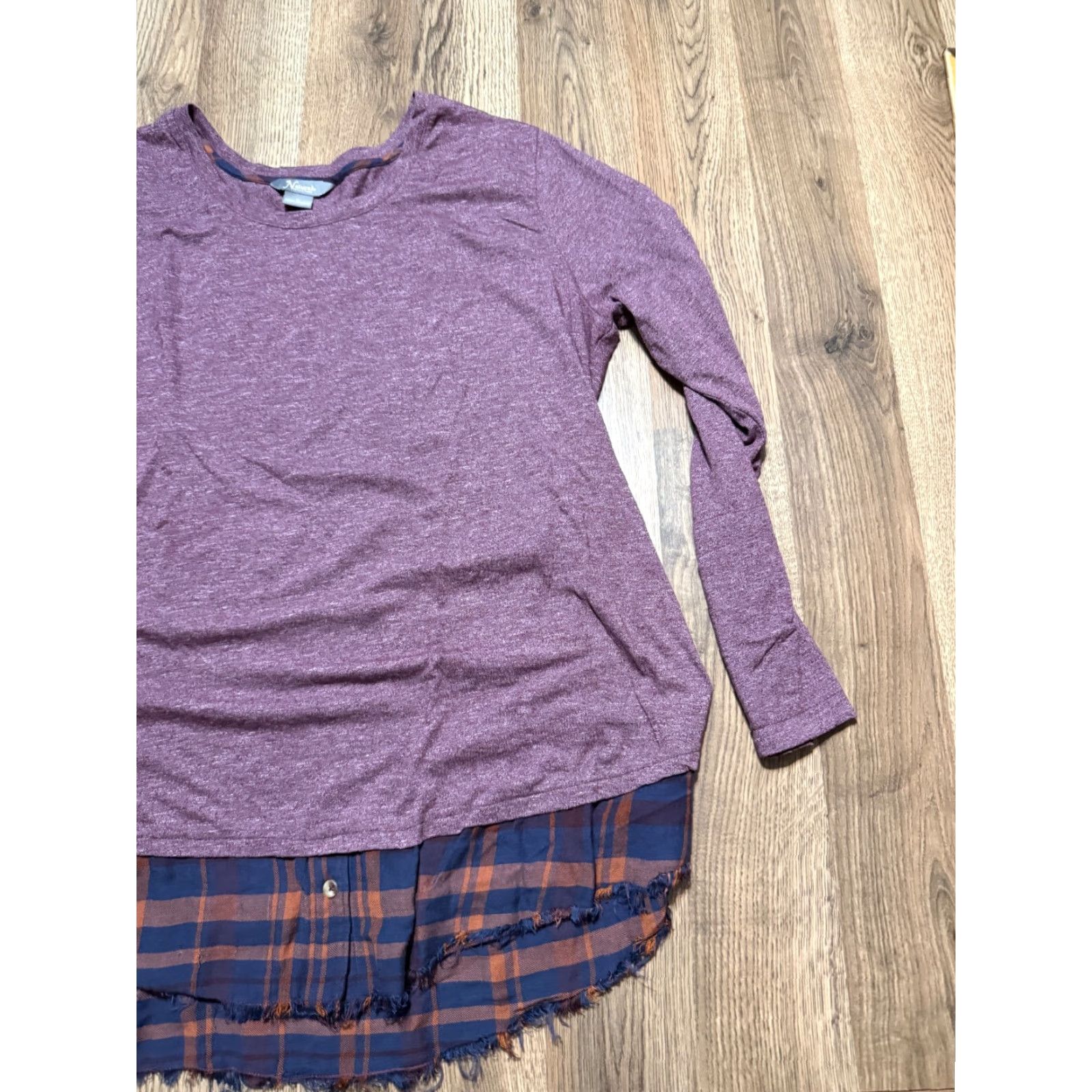 Vintage Naturals Shirt Women's Size XL Red Blue Orange Plaid Long Sleeve Shirt Size XL / US 12-14 / IT 48-50 - 4 Thumbnail