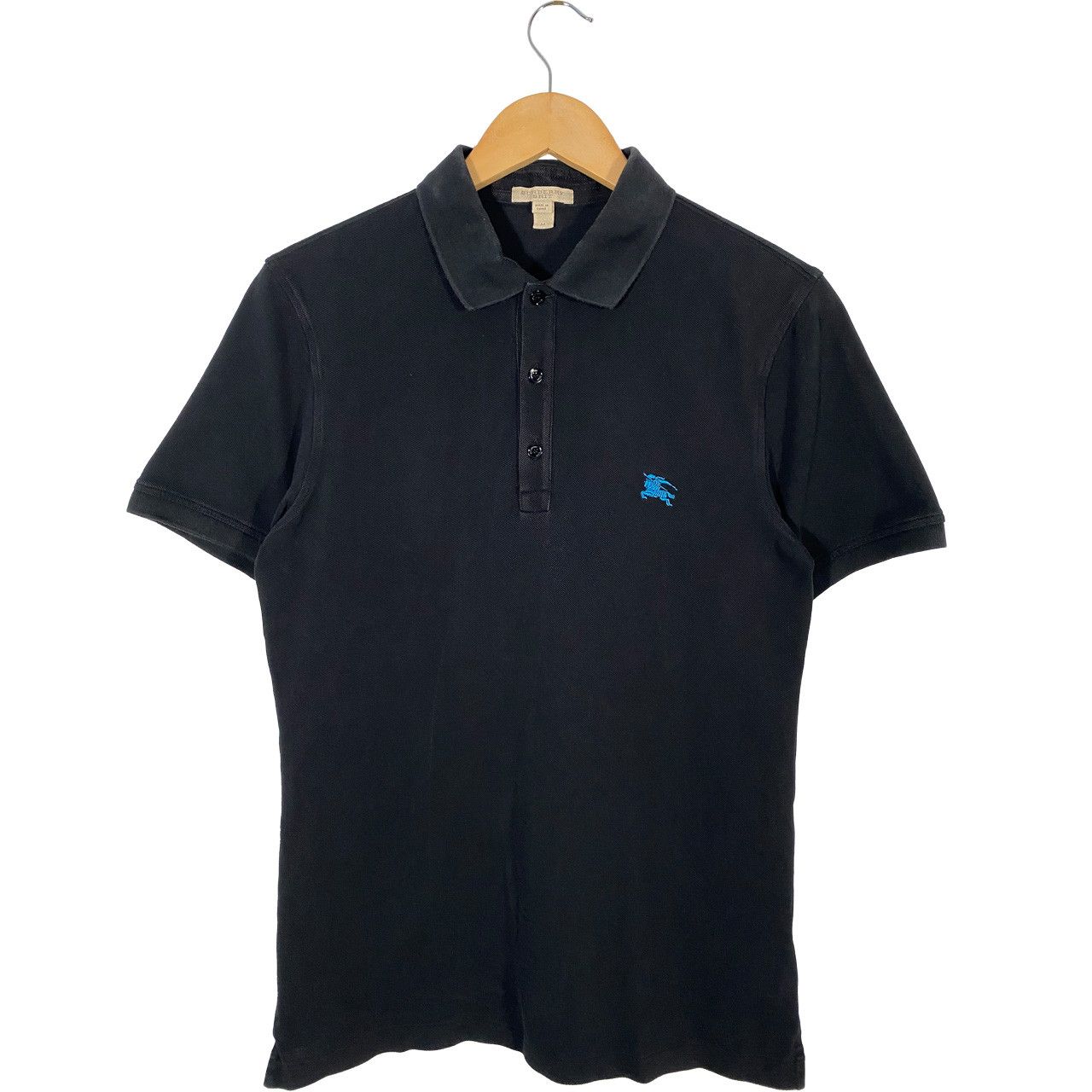 Burberry Burberry Brit Knight Logo Pique Polo Shirt Black Size US M / EU 48-50 / 2 - 1 Thumbnail