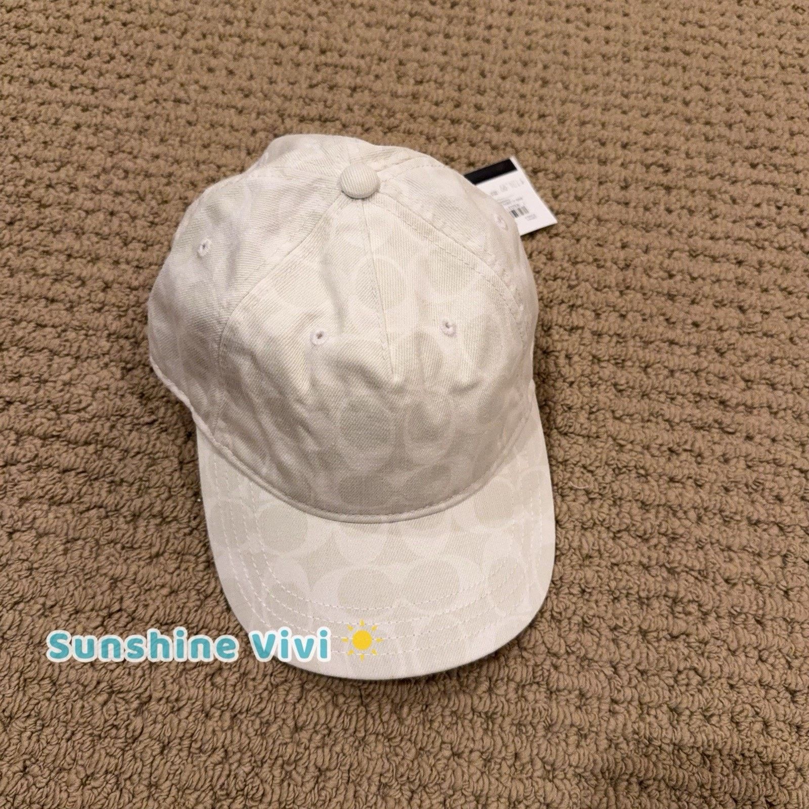 Coach NWT Coach C Denim Baseball Hat Chalk Adjustable Unisex CB704 Size ONE SIZE - 1 Thumbnail