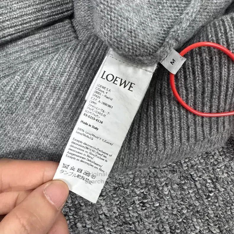 Loewe Loewe Grey Embroidery Logo Wool Knit Sweater Size M / US 6-8 / IT 42-44 - 7 Thumbnail