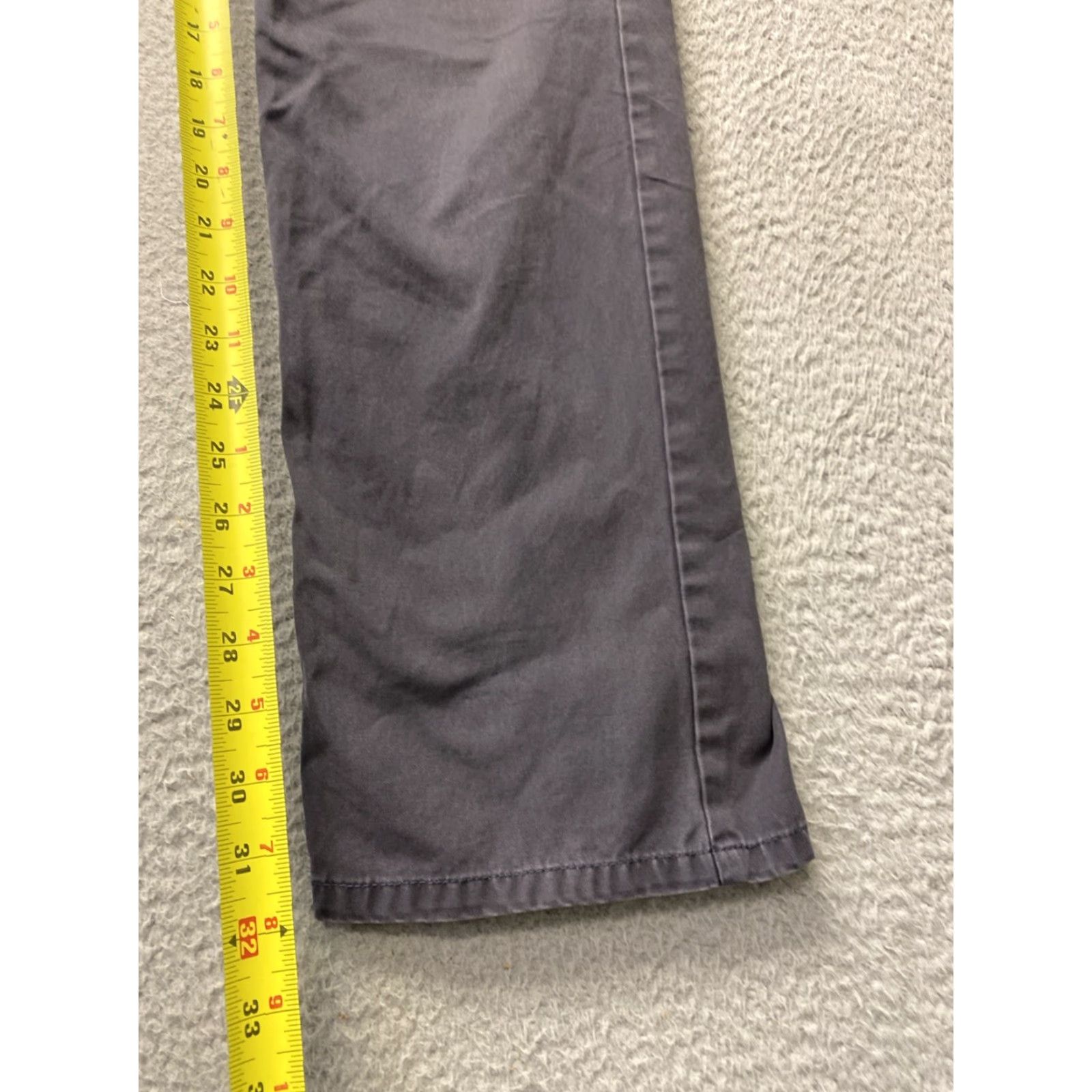 Bonobos BONOBOS Slim Taper Chino Pants Men 30x32 Gray Cotton Blend Zip Flat Front Regular Inseam 32 Mens Golf Style Size US 30 / EU 46 - 5 Thumbnail