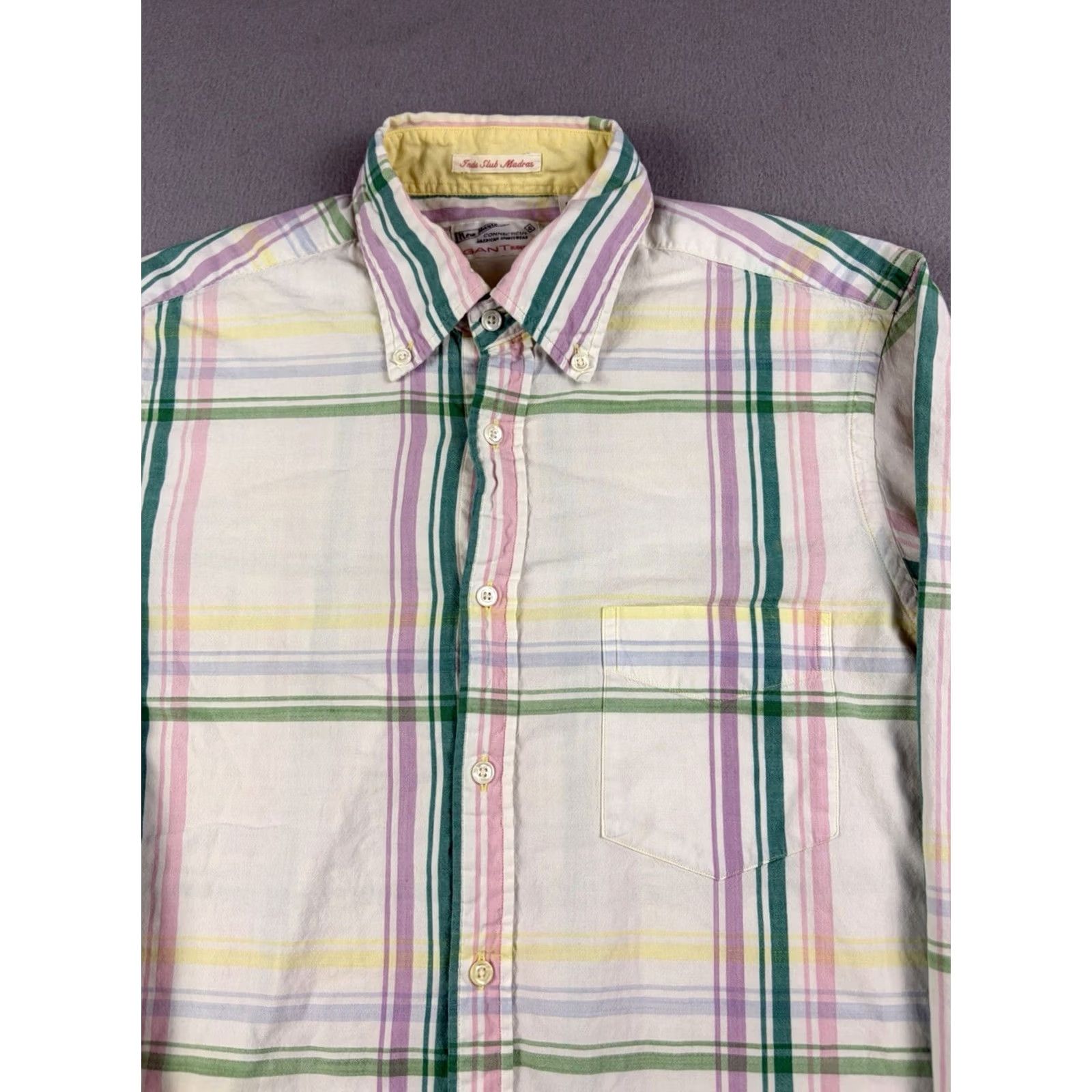 Gant GANT Rugger Shirt Mens Small India Madras Plaid Cotton Long Sleeve Casual Shirt Size US S / EU 44-46 / 1 - 2 Thumbnail