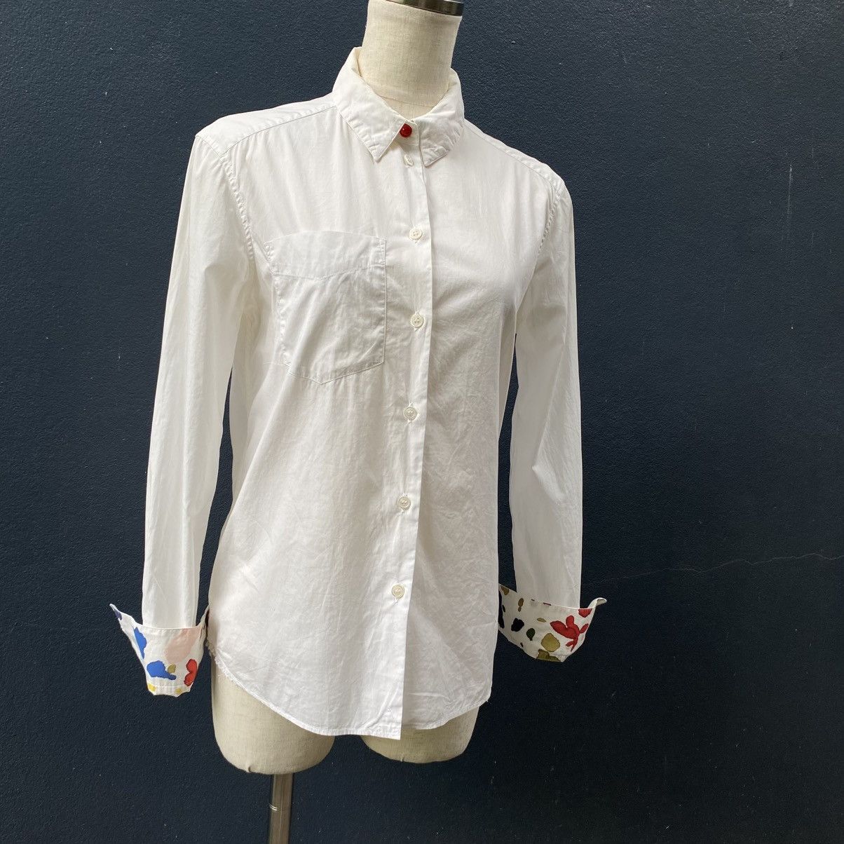 Paul Smith Paul Smith White Shirt with Floral Cuffs Size XL / US 12-14 / IT 48-50 - 23 Thumbnail