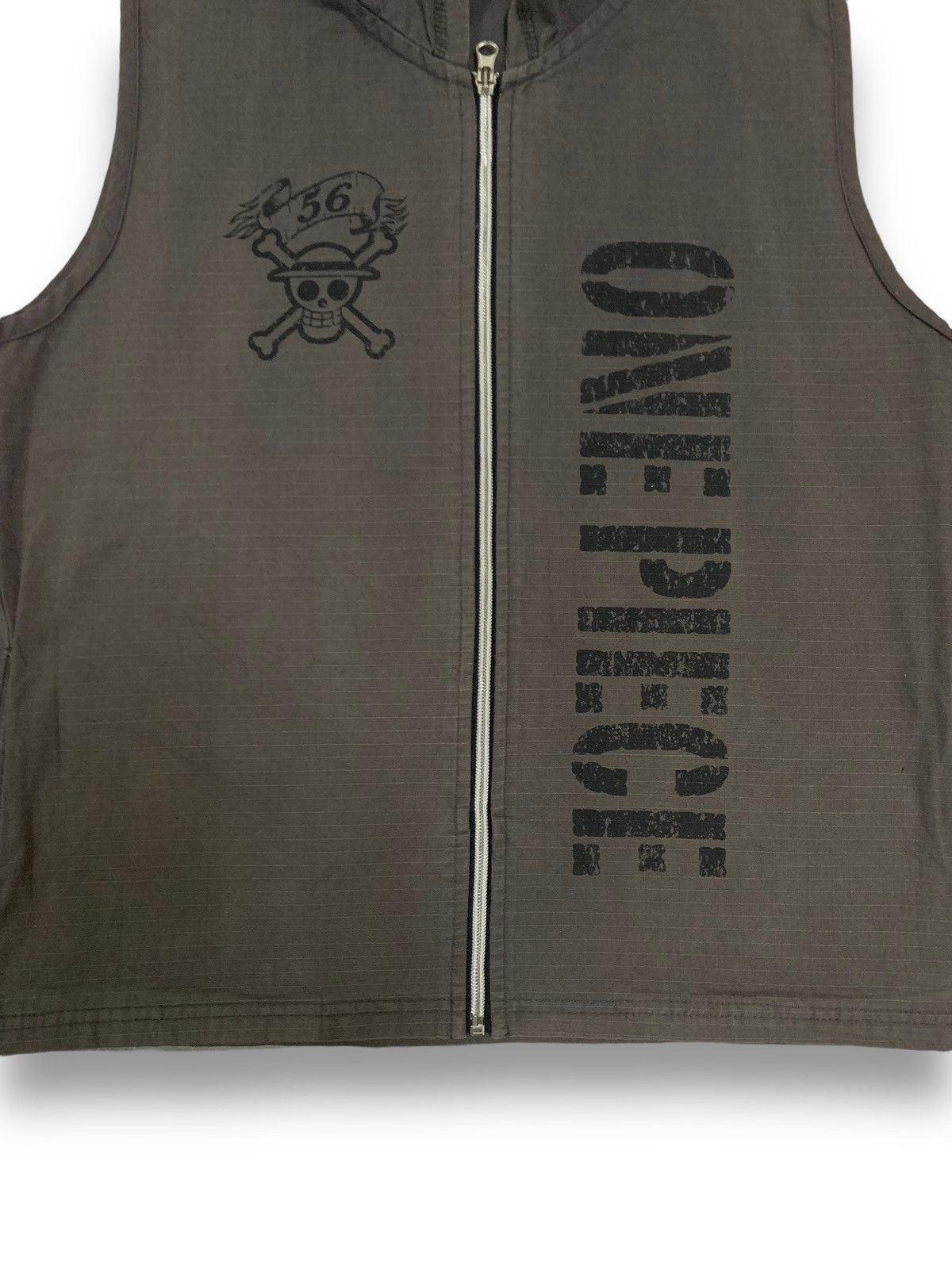 One Piece Vintage ONE PIECE SunFaded SpellOut Roronoa Zoro Hooded Vest Size US S / EU 44-46 / 1 - 11 Thumbnail