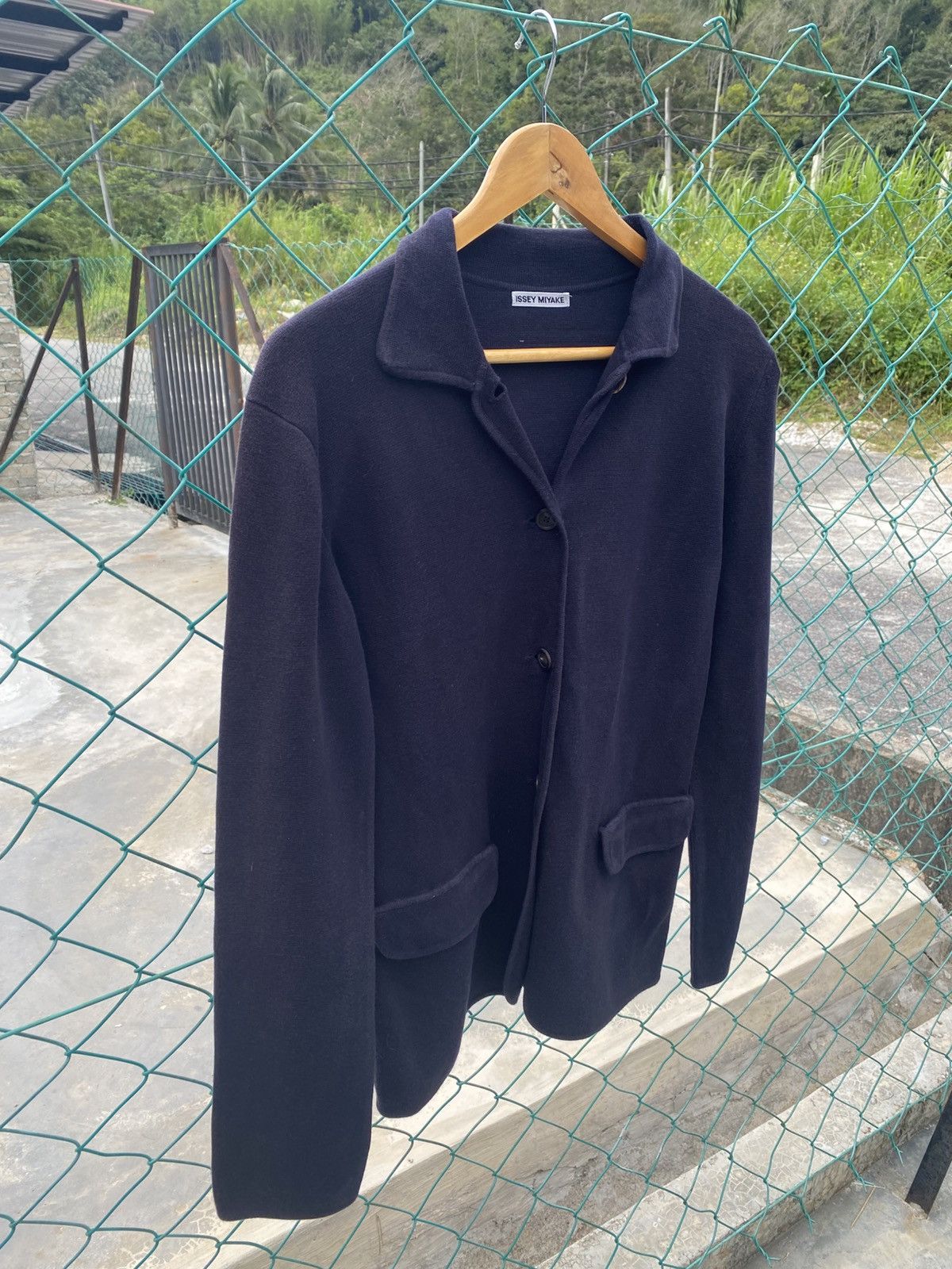 Issey Miyake Issey Miyake sun faded blue cardigan Size L / US 10 / IT 46 - 3 Thumbnail
