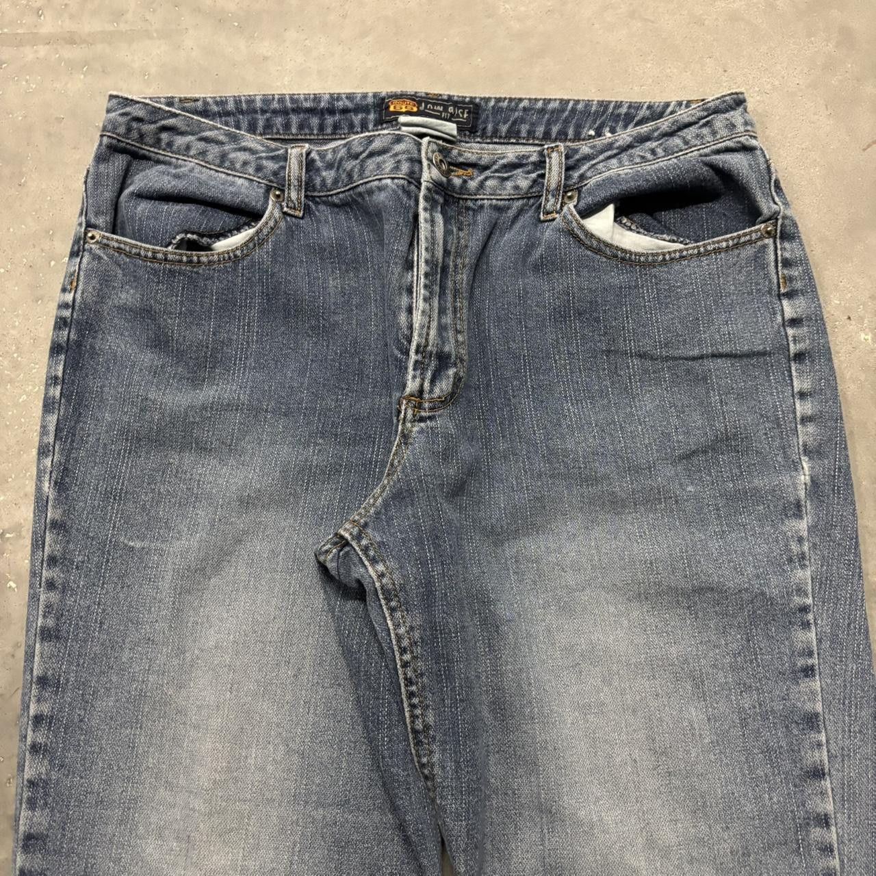 Japanese Brand × Vintage Crazy Vintage Y2K/2000s Faded Wash Bootcut Flared Denim Jeans! Size US 34 / EU 50 - 5 Thumbnail