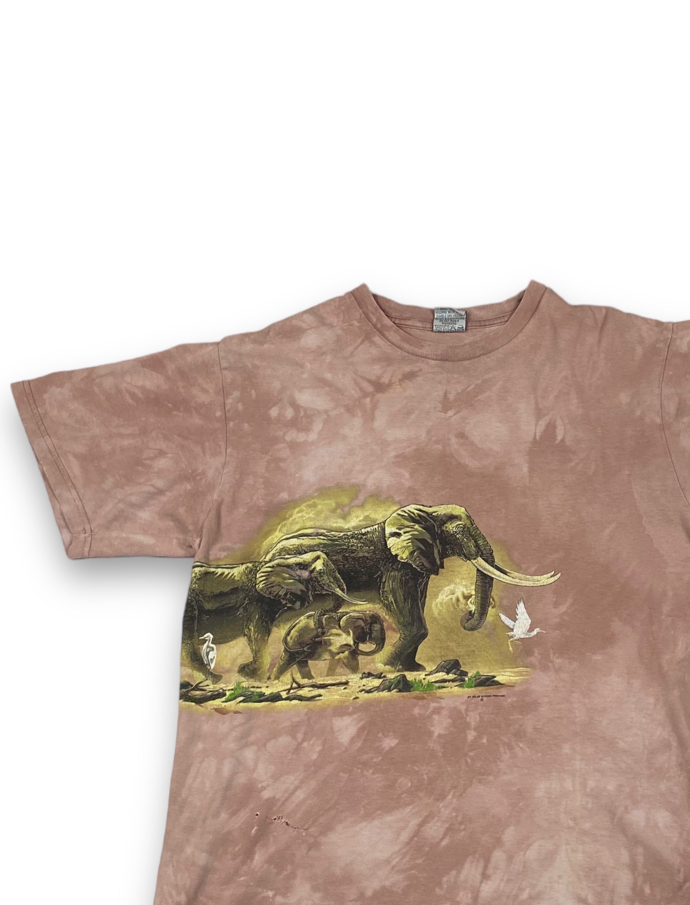 Vintage 00s Vintage Harlequin Elephants Dyed T-Shirt Graphic M702 Size US M / EU 48-50 / 2 - 3 Thumbnail