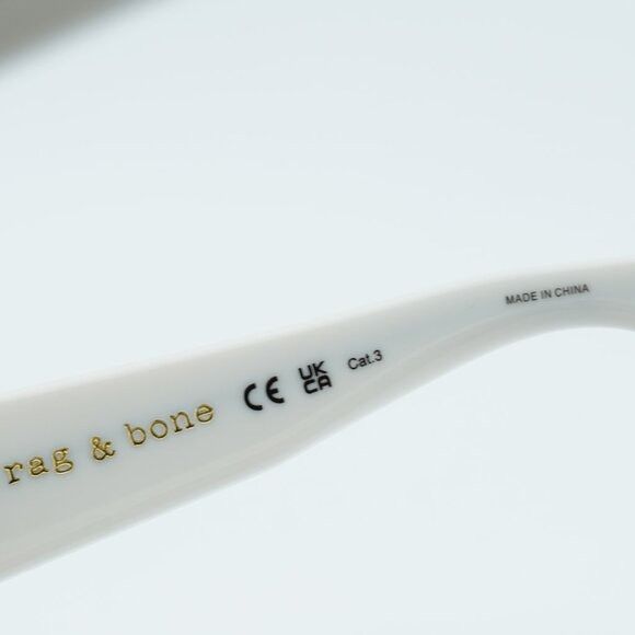 Rag & Bone Rag & Bone RNB6003/S 0VK6 TE Sunglasses White Shield Frame Size ONE SIZE - 8 Thumbnail