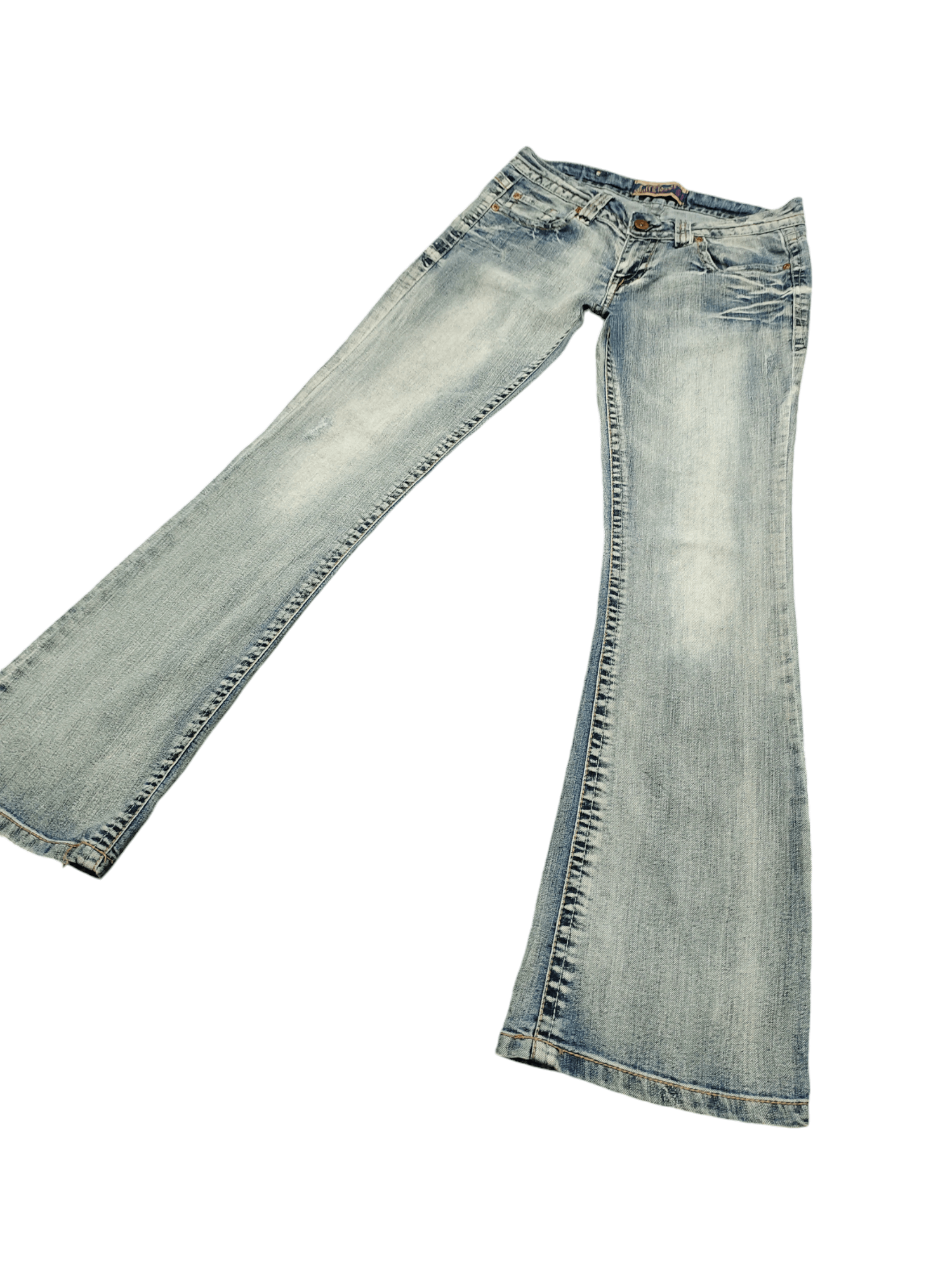 Flare Jeans Wallflower Clawmark Faded Denim Bootcut Low Rise