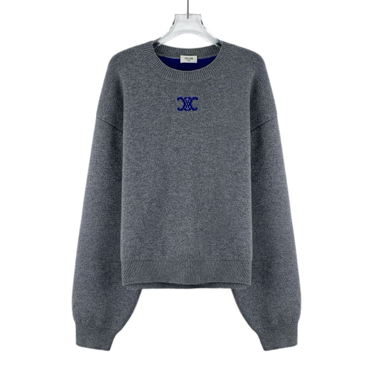 Celine Celine Grey Cashmere Long Sleeve Knit Sweater K26WX Size S / US 4 / IT 40 - 1 Thumbnail