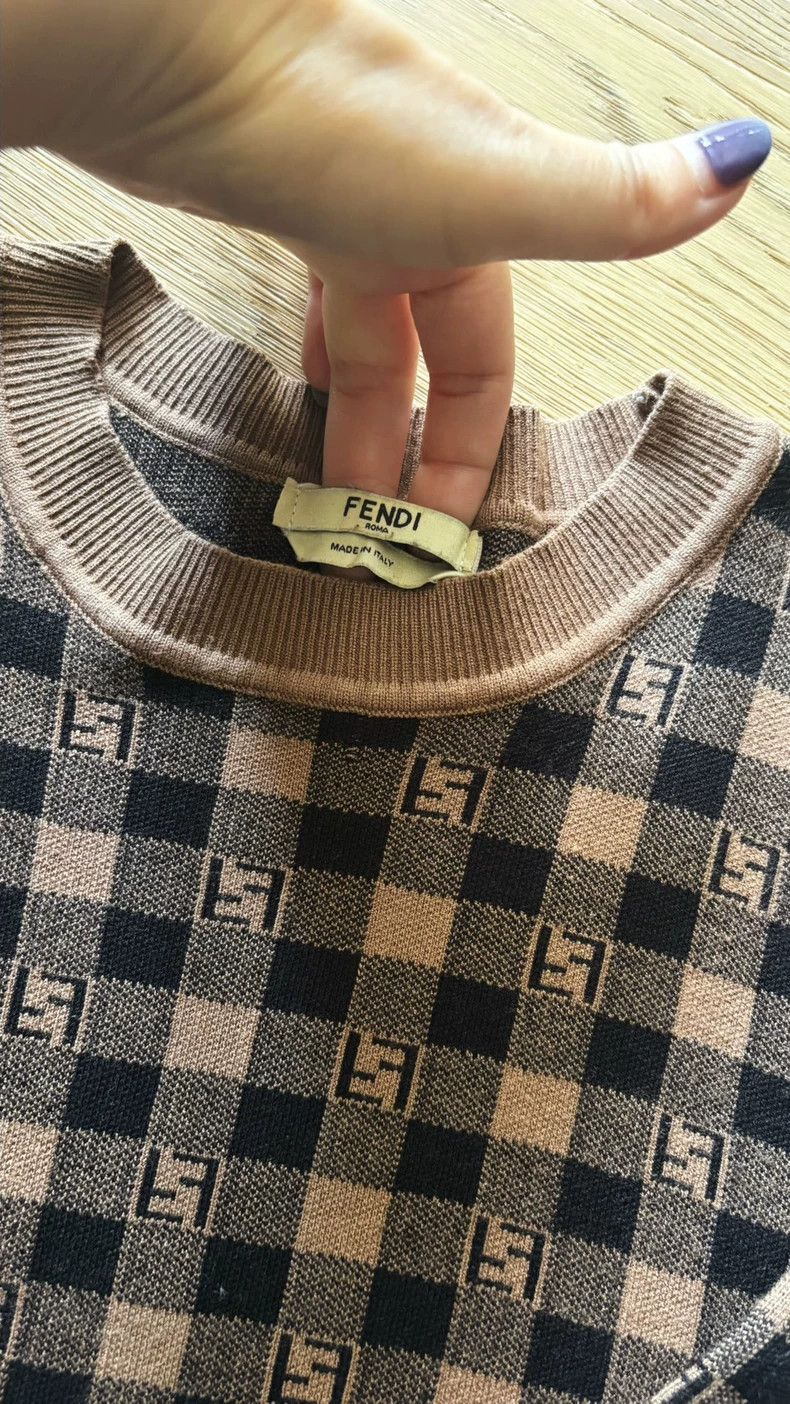 Fendi FENDI Logo old flower long sleeve sweater knitwear Size M / US 6-8 / IT 42-44 - 2 Thumbnail