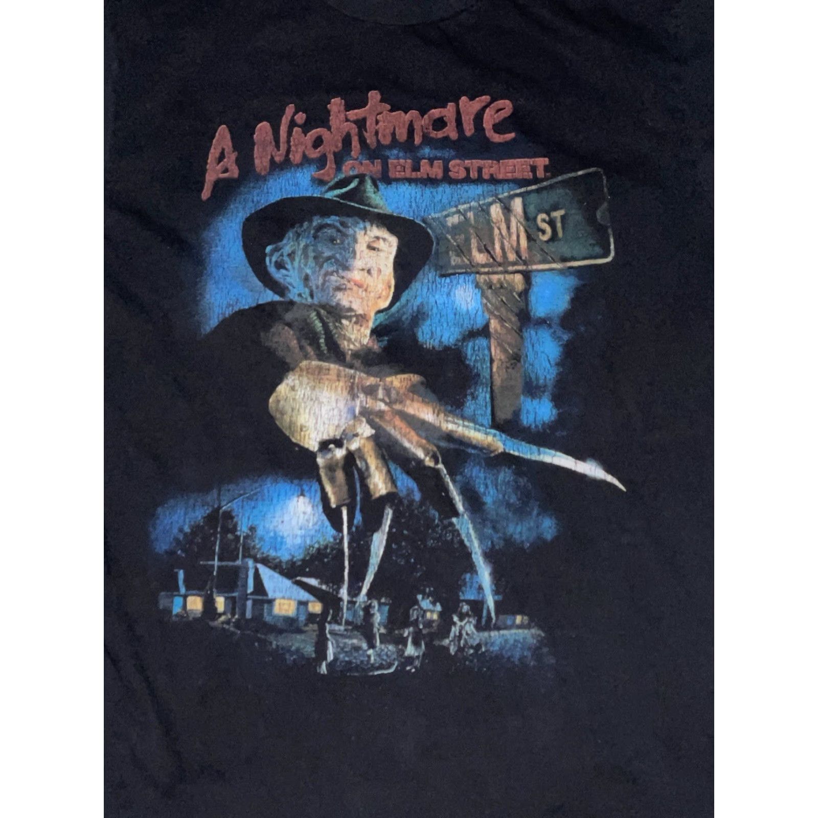 Vintage A Nightmare On Elm Street Shirt Mens Small Black Horror Nightmare On Elm Street 16x24 T-Shirt Graphic Print Logo Crew Neck Short Sleeve CDL Size US S / EU 44-46 / 1 - 2 Thumbnail