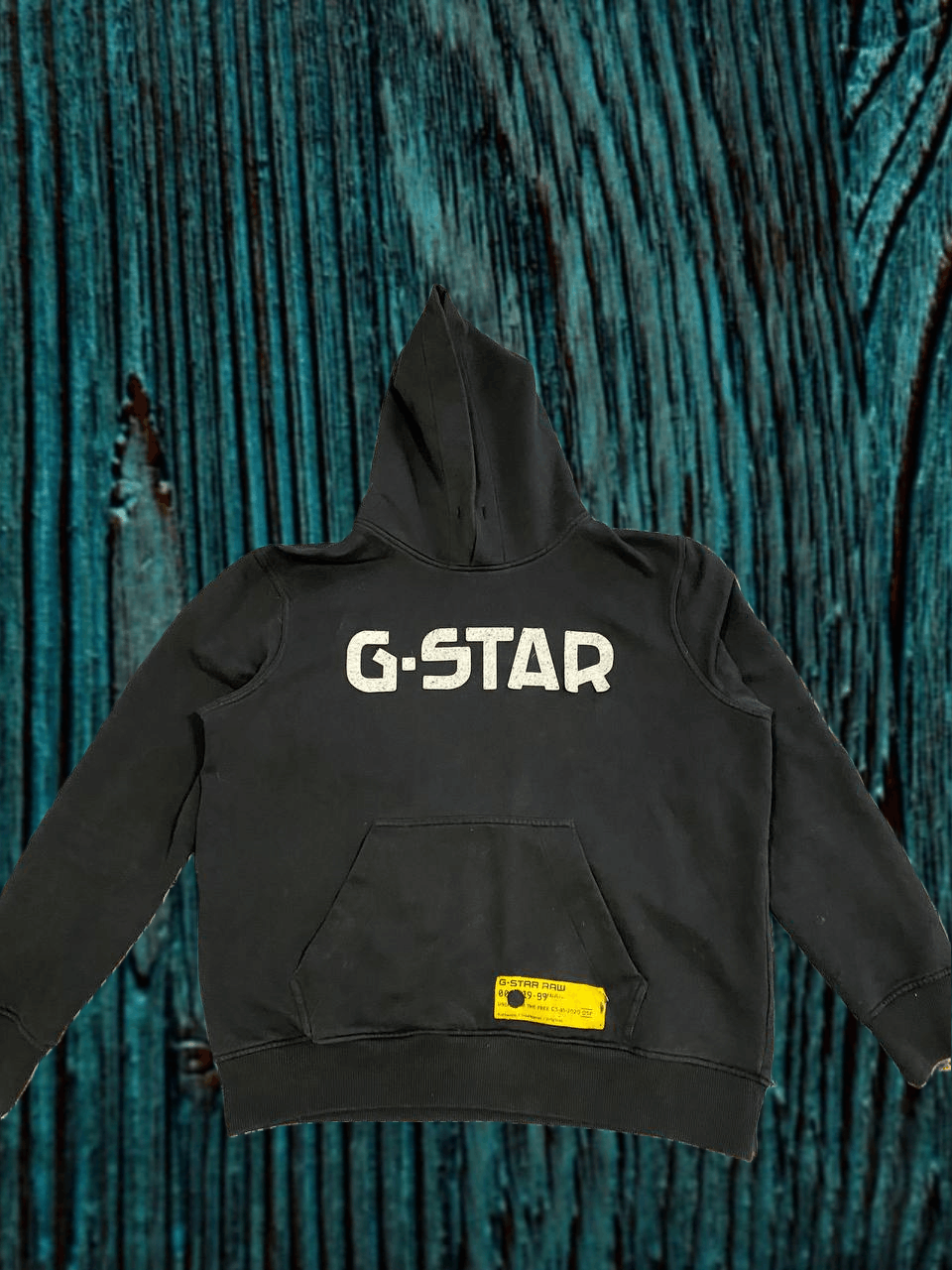 G-STAR Raw Denim Distressed Black Pullover Hoodie