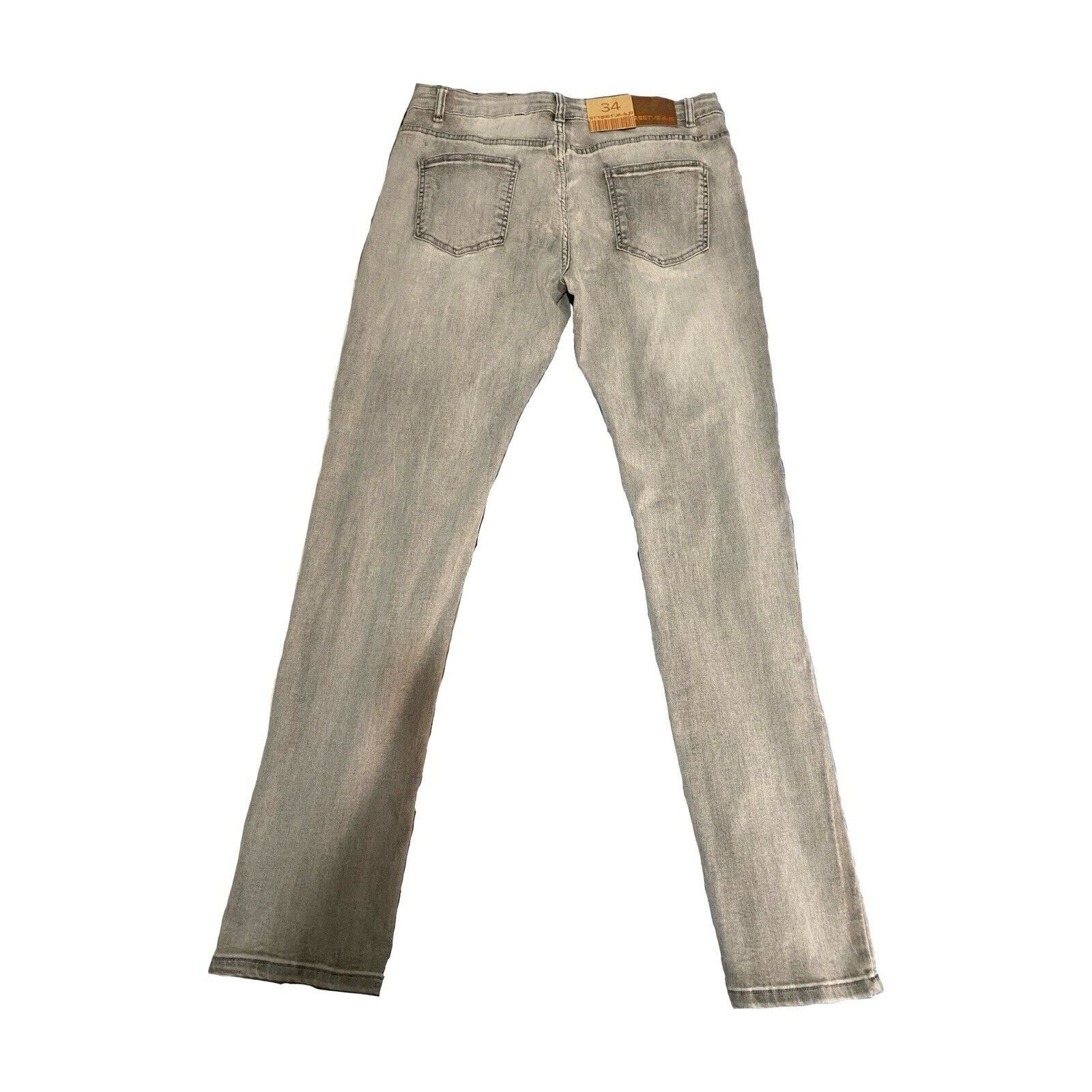 Other Gray Distressed Slim Fit Jeans 34 Ripped Size US 34 / EU 50 - 2 Thumbnail