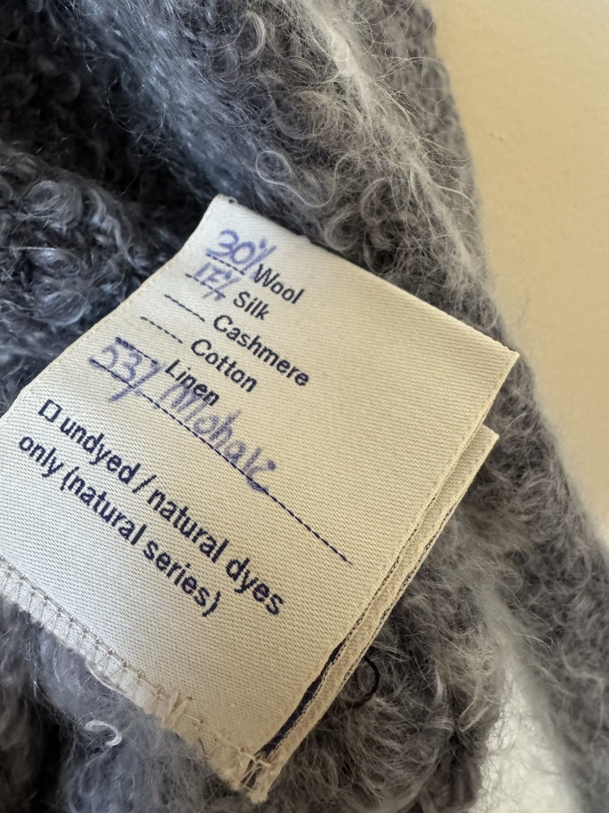 Stoffa Stoffa Mohair Long Sleeve Polo Shirt Grey 52 Size US L / EU 52-54 / 3 - 5 Thumbnail