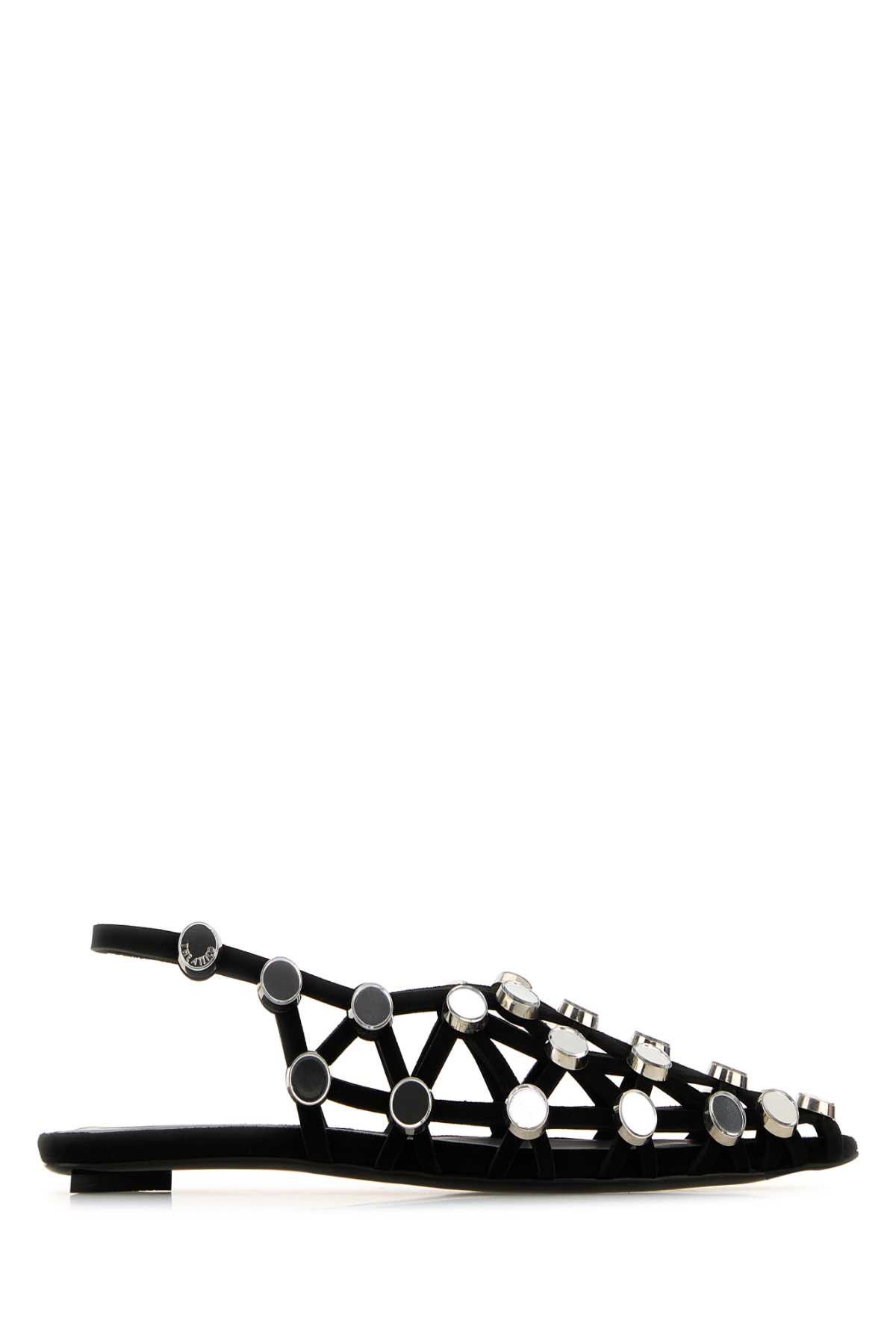 The Attico Black Suede Grid Ballerinas Size US 8 / IT 38 - 1 Thumbnail
