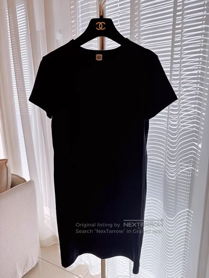 Hermes Hermes Navy blue pocket embroidery dress Size XXS / US 00 / IT 34 - 1 Thumbnail