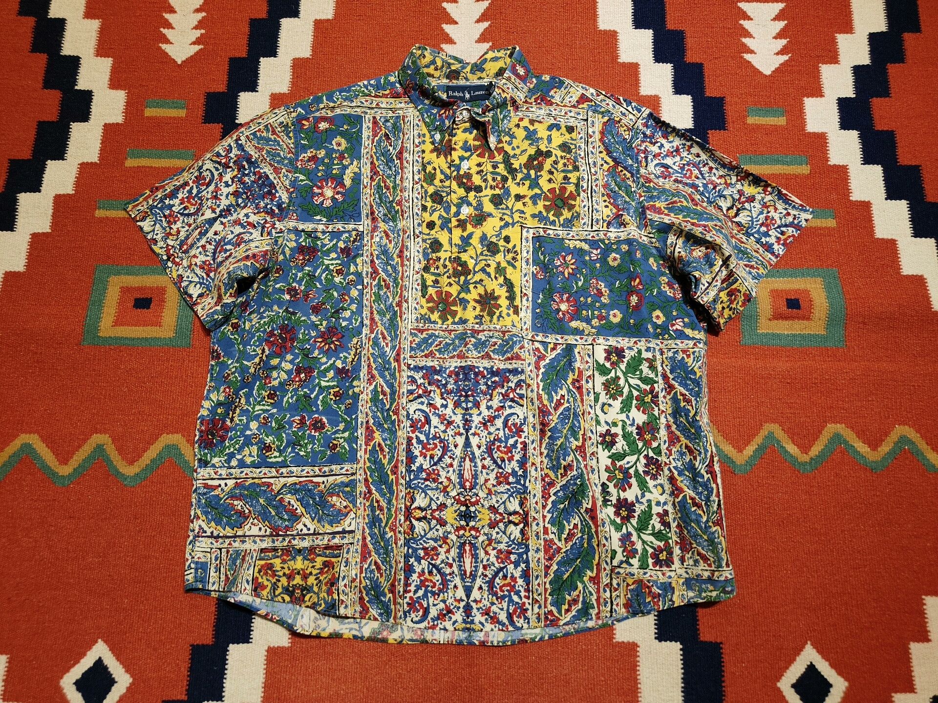 Polo Ralph Lauren Vintage Polo Ralph Lauren 90s Hawaiian Pullover Shirt Size US L / EU 52-54 / 3 - 1 Thumbnail