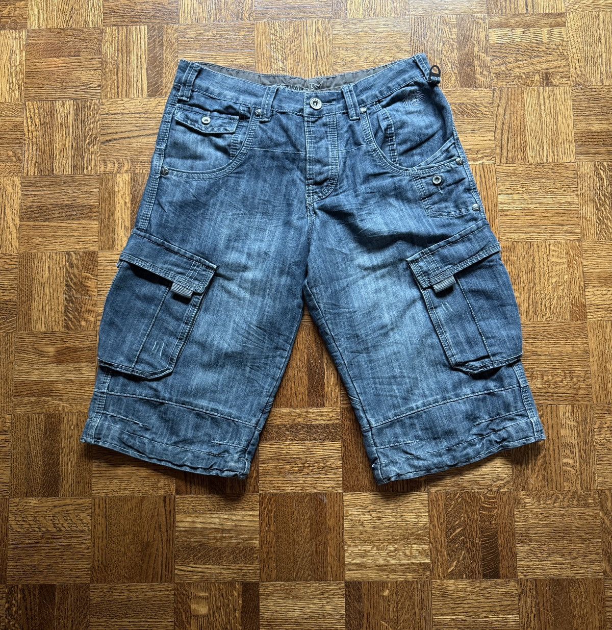 Vintage Vintage Buckleback Cargo Denim Shorts Size Small Size US 30 / EU 46 - 1 Thumbnail