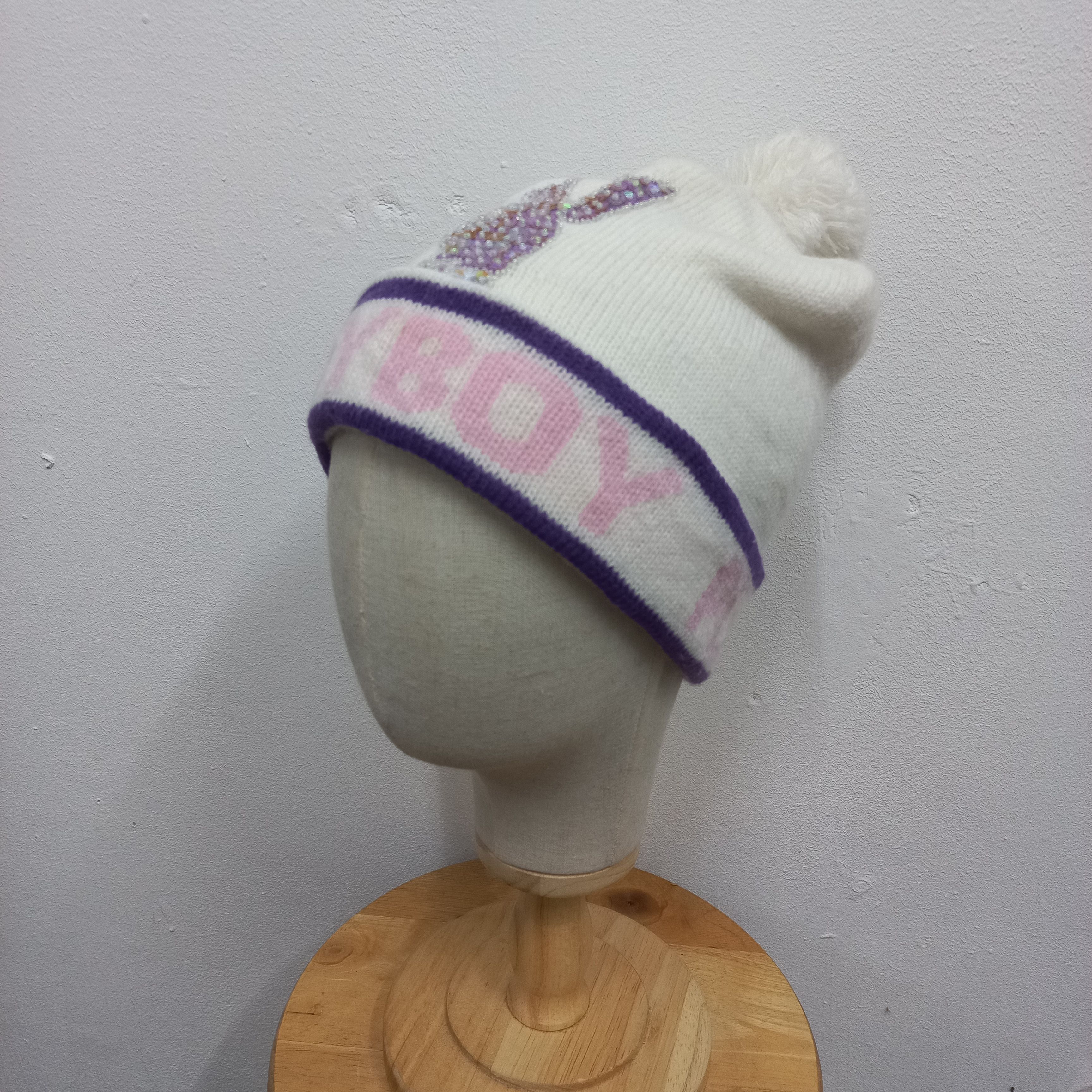 Playboy 🐇Vintage playboy blink big logo beanie hat Size ONE SIZE - 2 Thumbnail