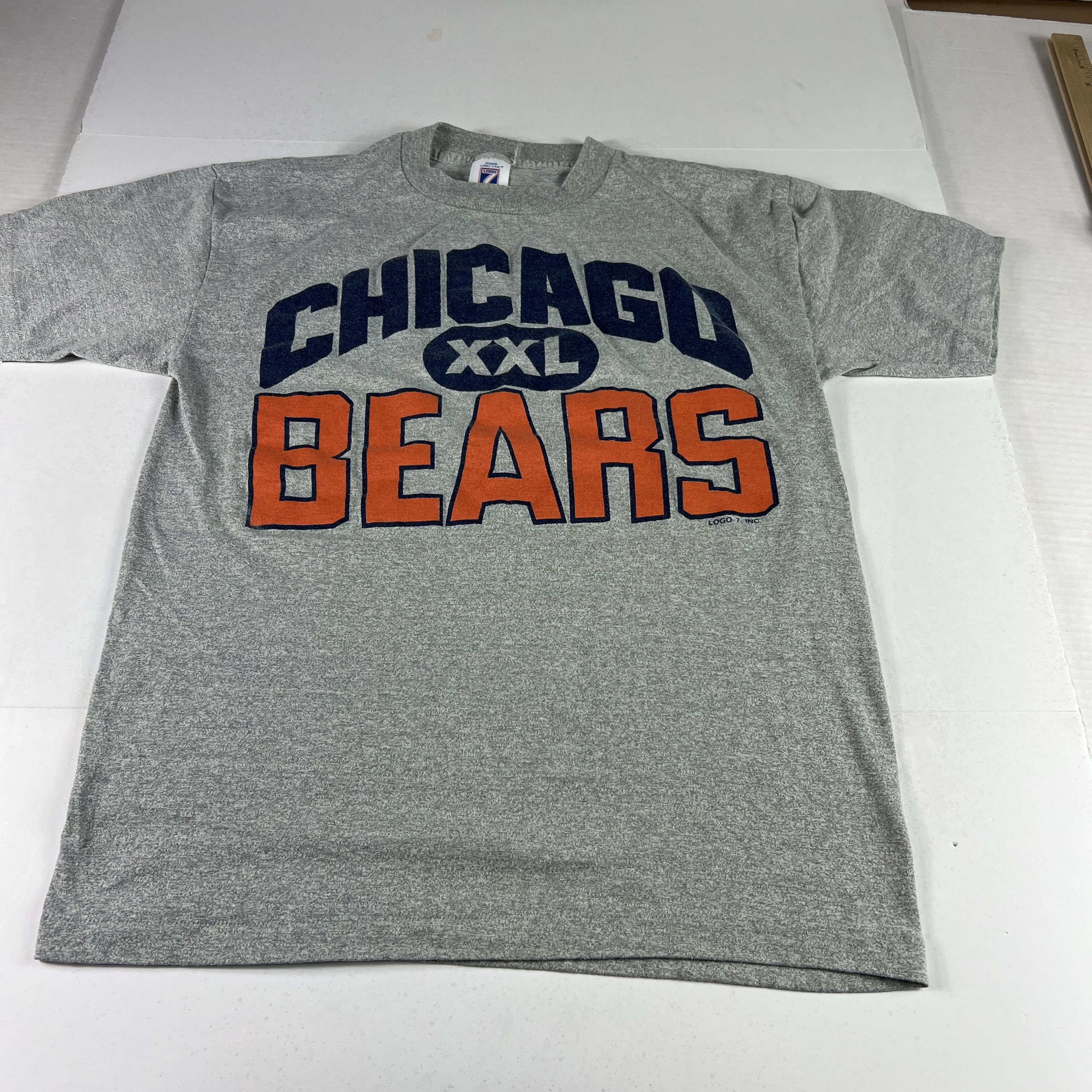 Logo 7 × NFL × Vintage VTG Logo 7 Chicago Bears Shirt Grey Faded Single Stitch Tee Size US S / EU 44-46 / 1 - 1 Thumbnail
