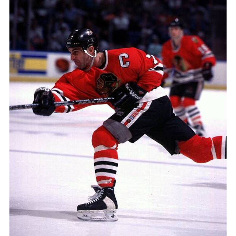 NHL × Starter CHELIOS Chicago Blackhawks 90s jersey XL red hockey vintage Size US XL / EU 56 / 4 - 8 Thumbnail