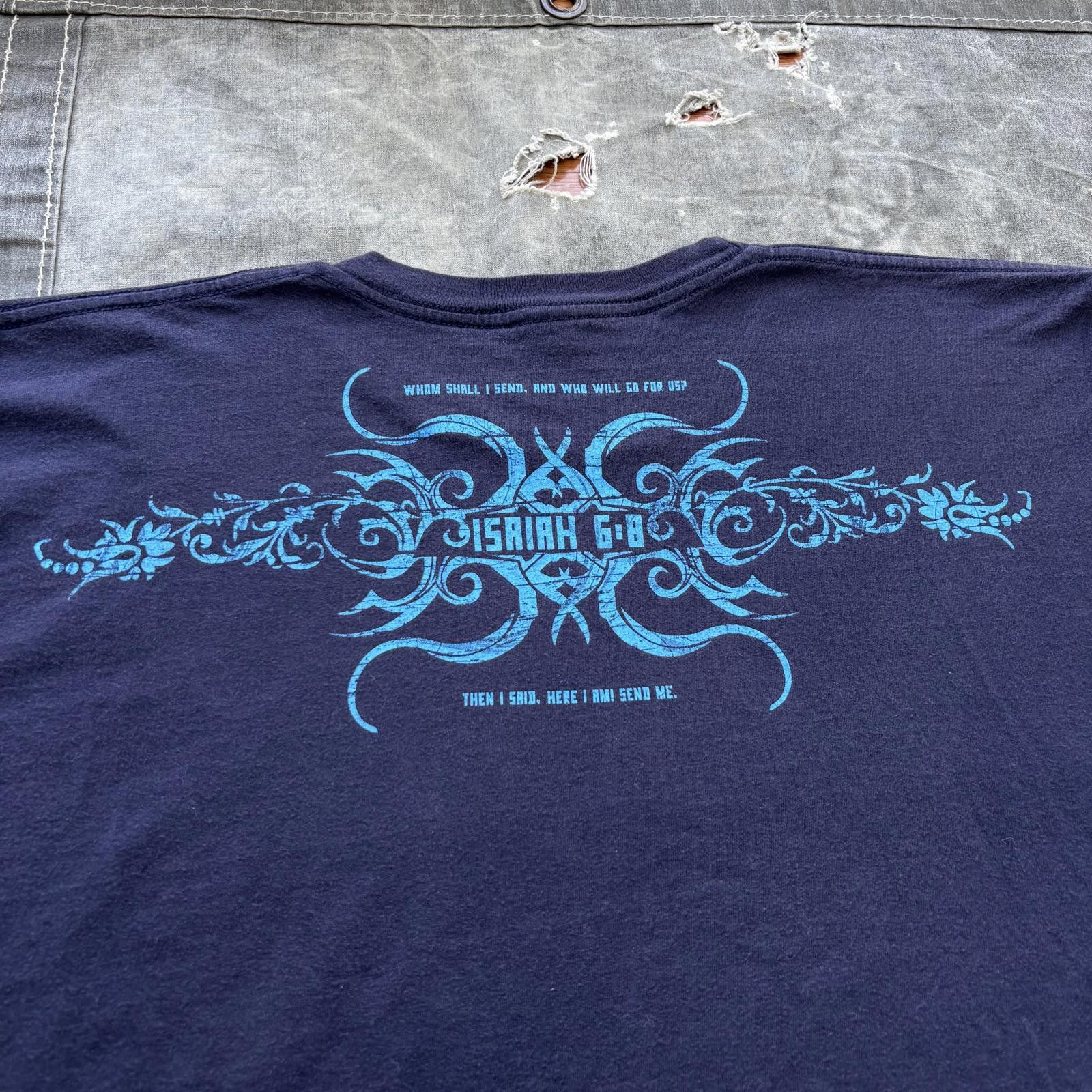 American Apparel Vintage Y2K Revolution Affliction Jesus Bible Verse Shirt Size US XL / EU 56 / 4 - 4 Thumbnail