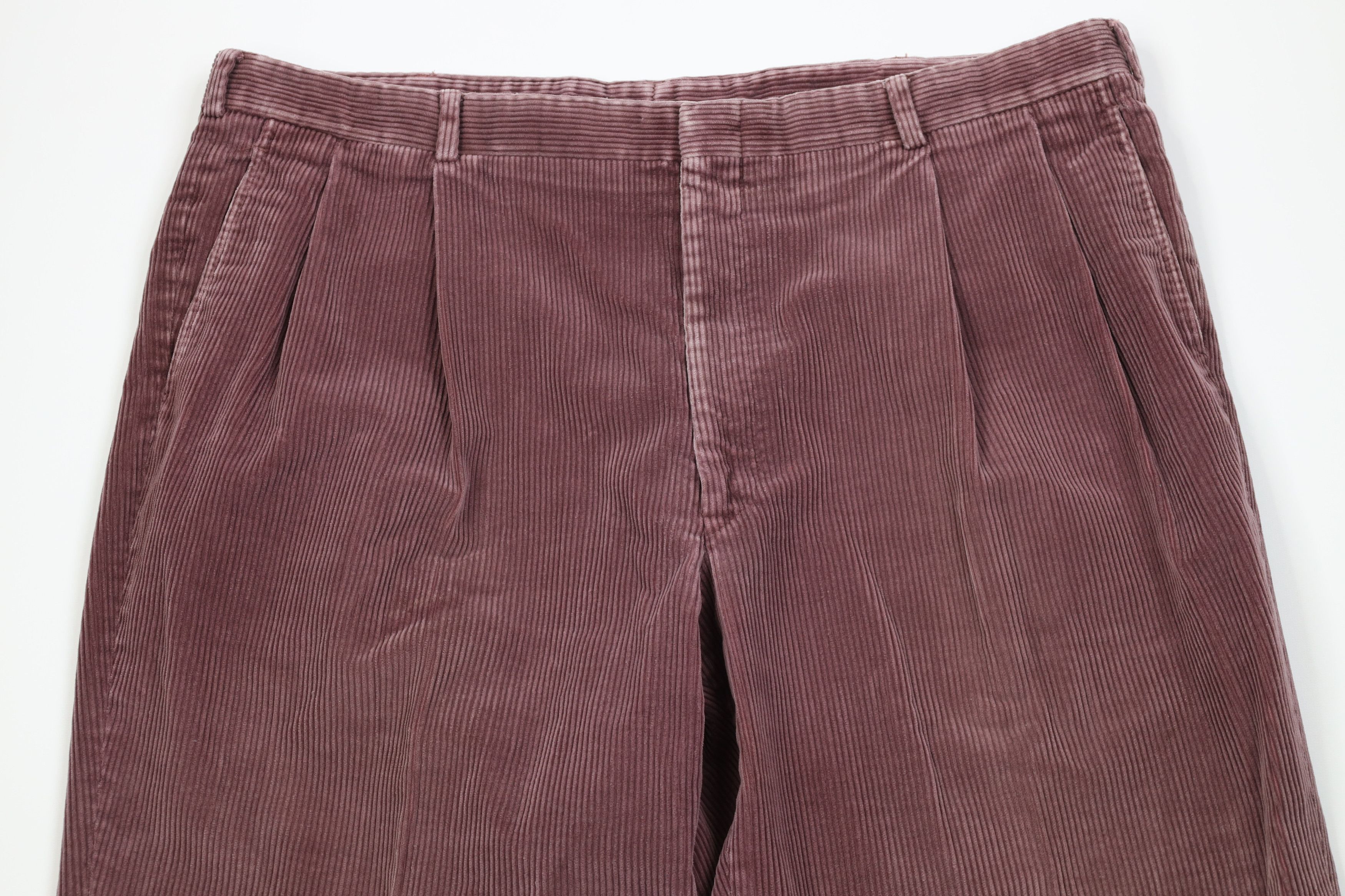Lands' End Vintage 80s 90s Lands End Wide Leg Corduroy Chino Pants Size US 42 / EU 58 - 2 Thumbnail