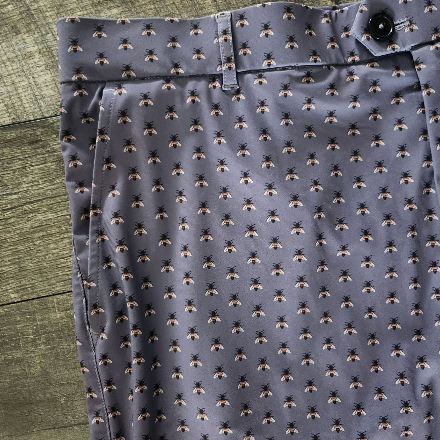 Vintage Greyson Montauk Pants Mens 38x32 Golf Stretch Performance Queen Bee AOP Animals Size US 38 / EU 54 - 5 Thumbnail