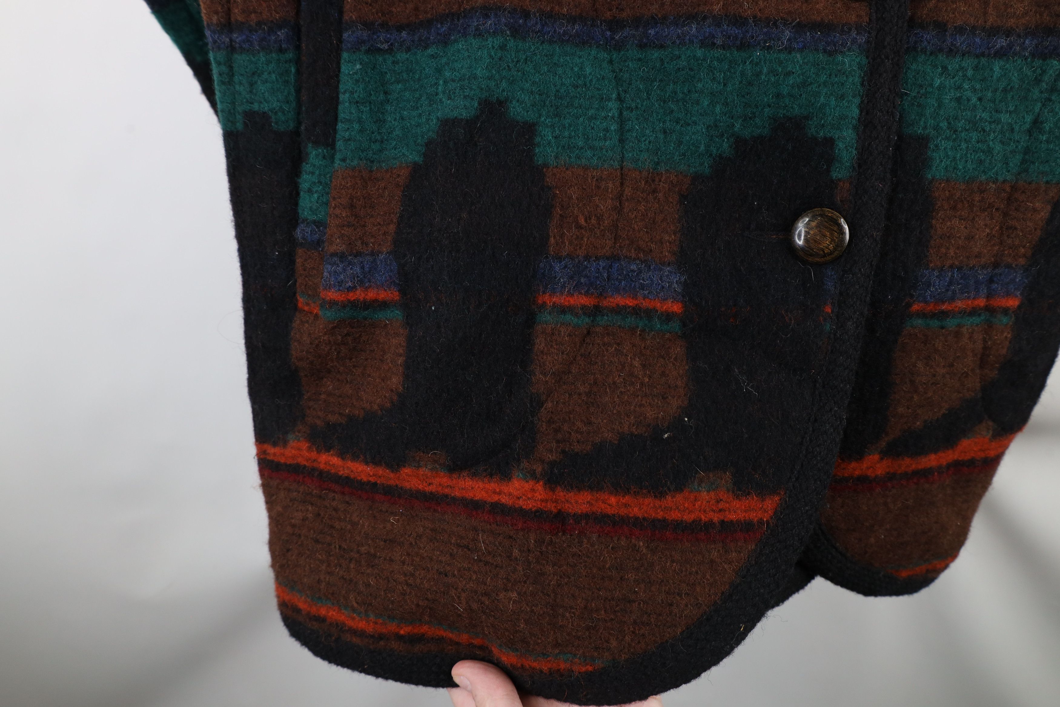 Vintage × Woolrich Woolen Mills Vintage 90s Woolrich Southwestern Wool Blanket Jacket USA Size M / US 6-8 / IT 42-44 - 5 Thumbnail